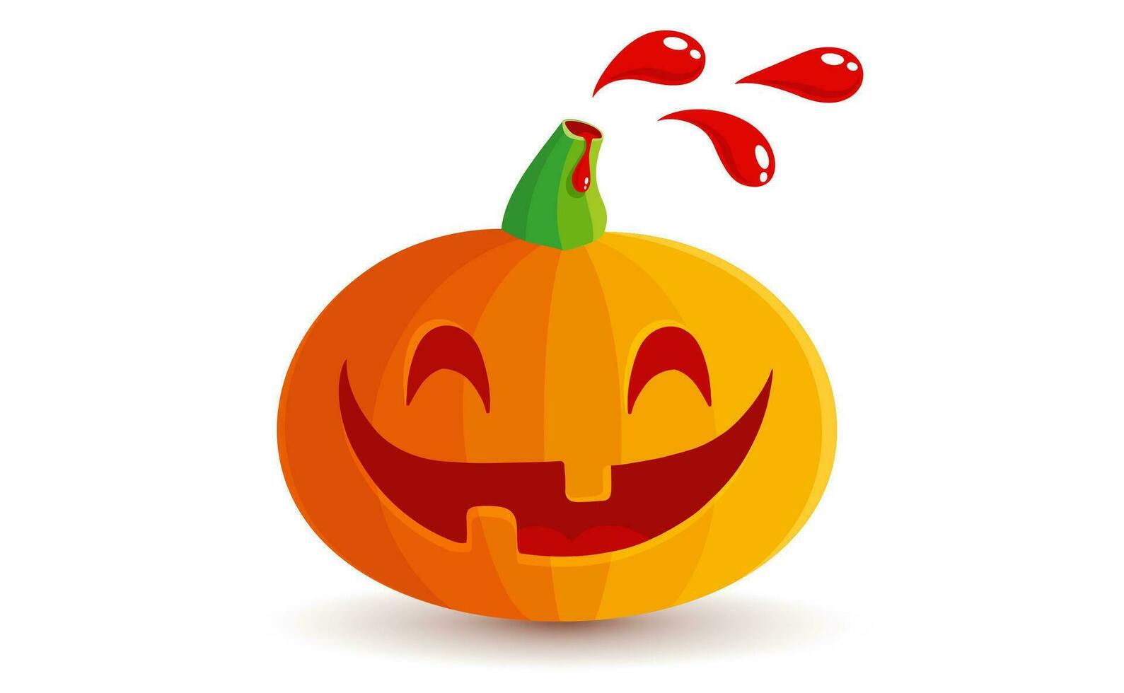 vector icono de calabaza con sangre soltar en kawaii estilo para Víspera de Todos los Santos.