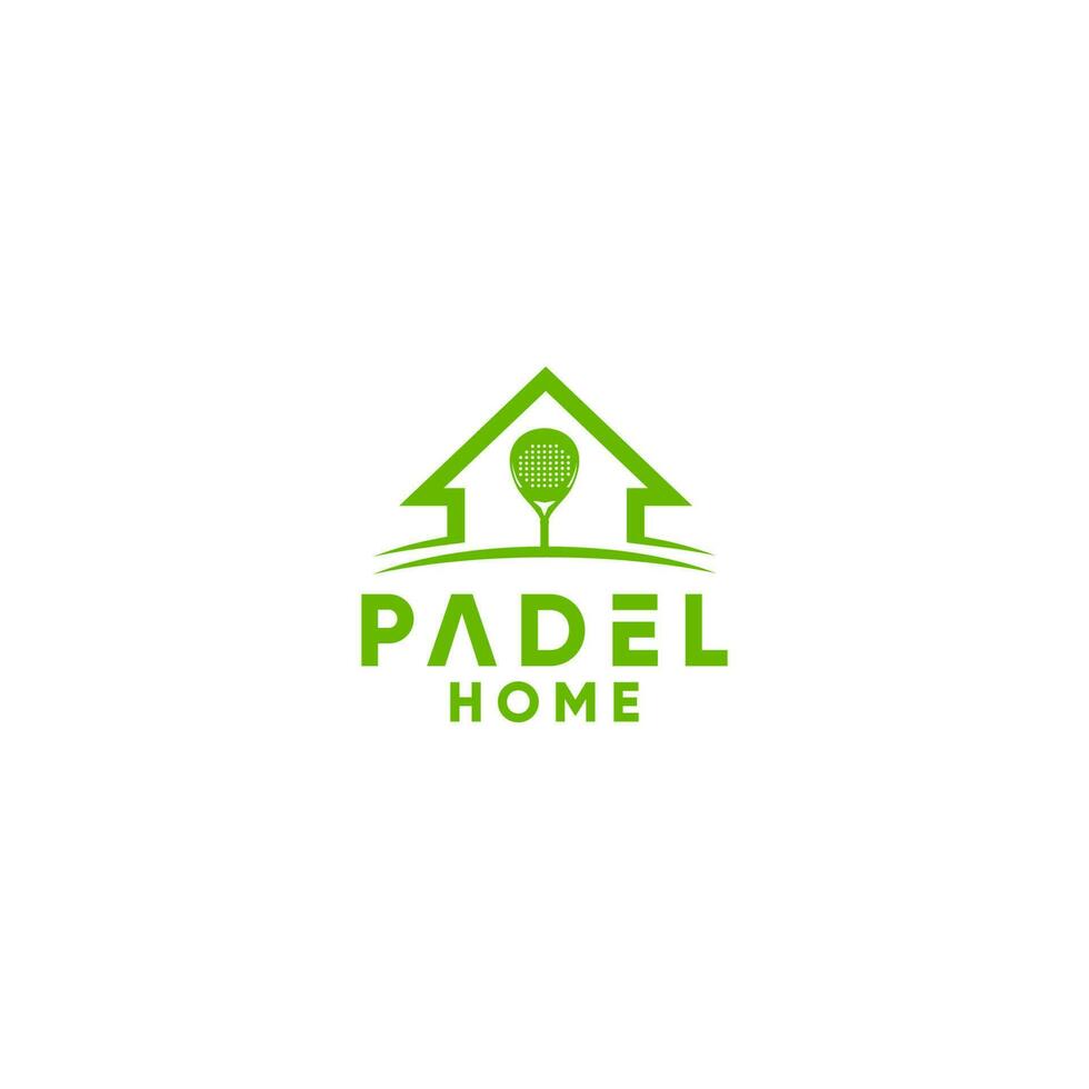 Padel Home Logo Design Vector