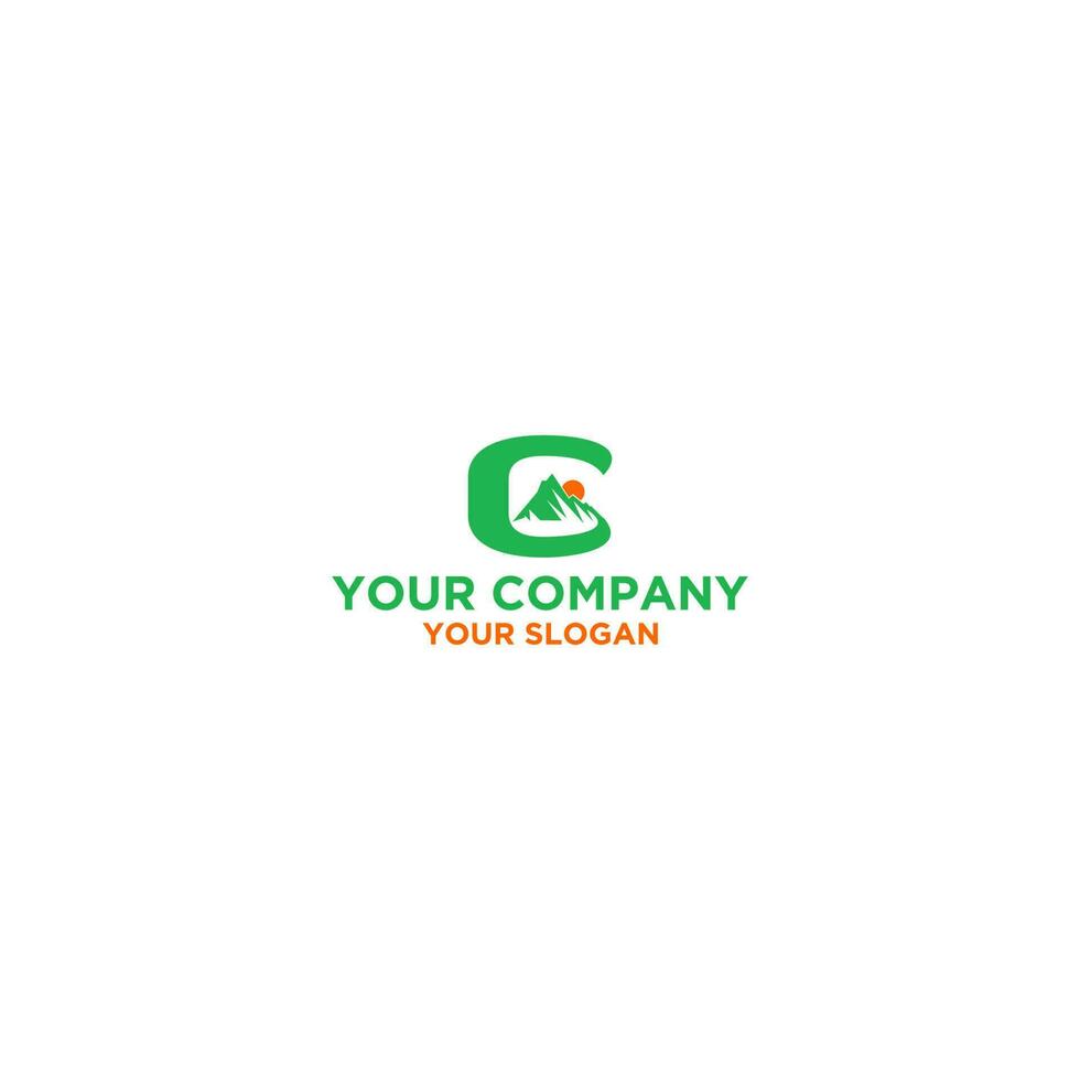 Mountain G Logo Design Vector
