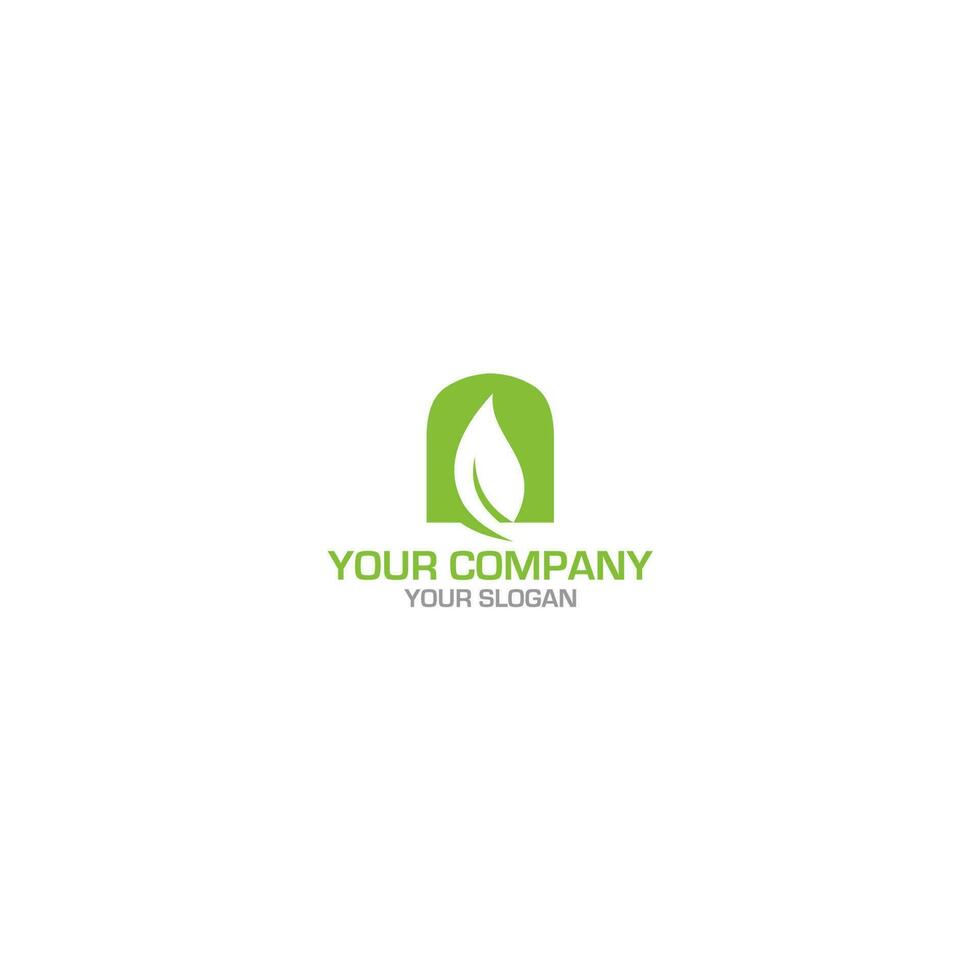 N Leaf Logo Design vector