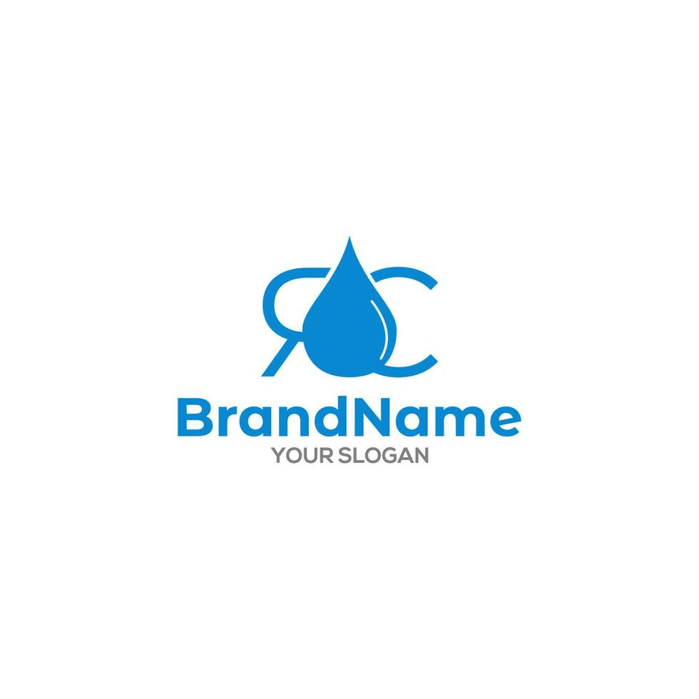 RC Water Logo Design Vector