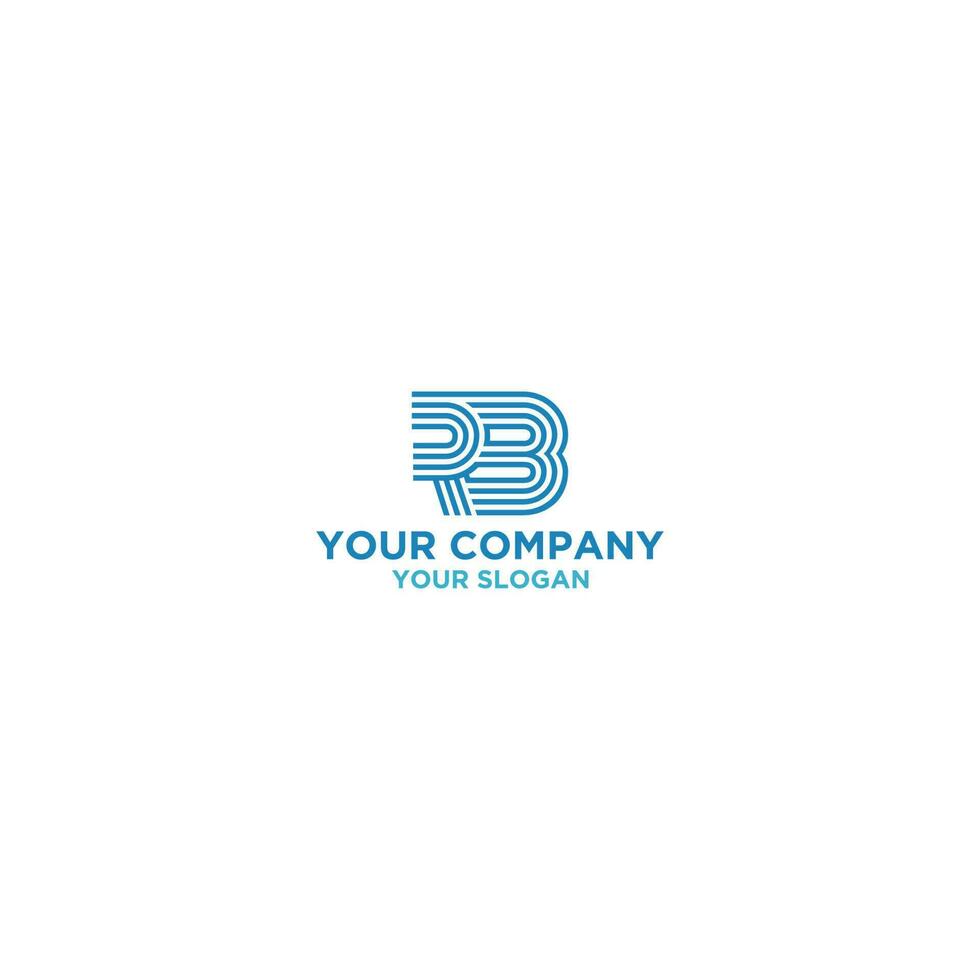 RB Line Logo Design Vector