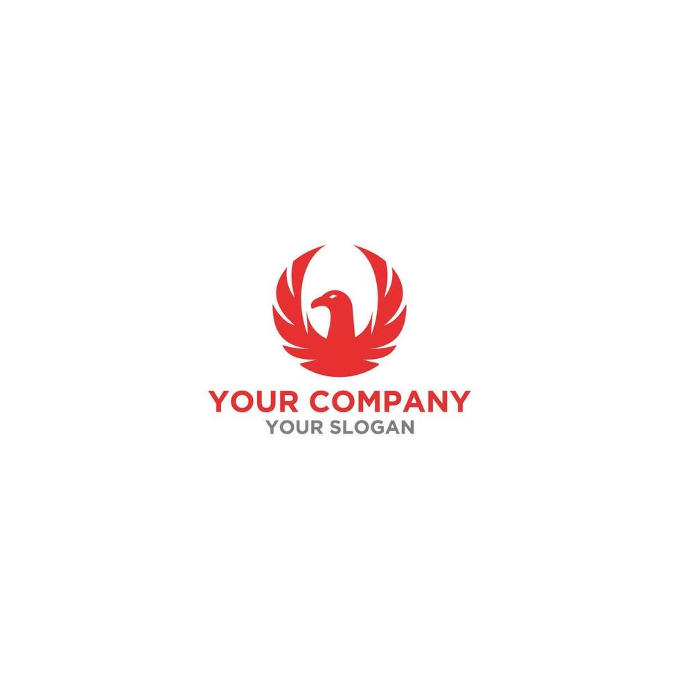 red phoenix logo design vector