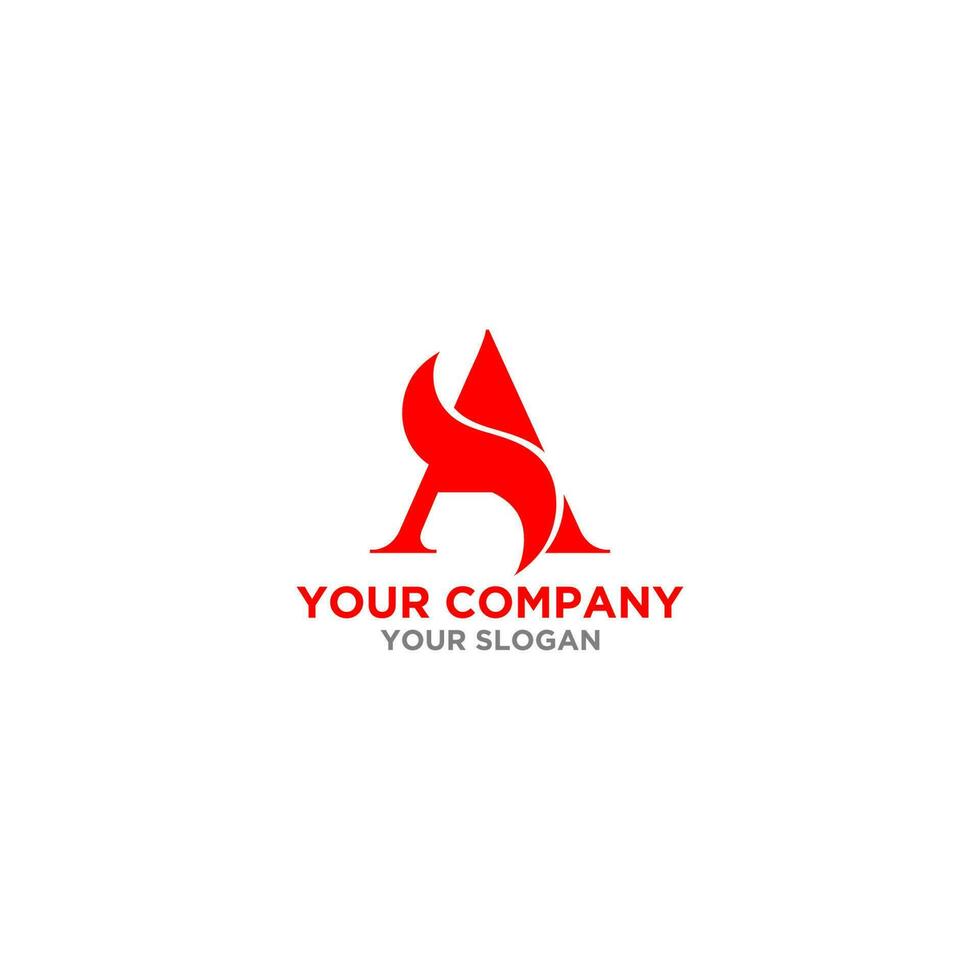 Red SA Logo Design Vector