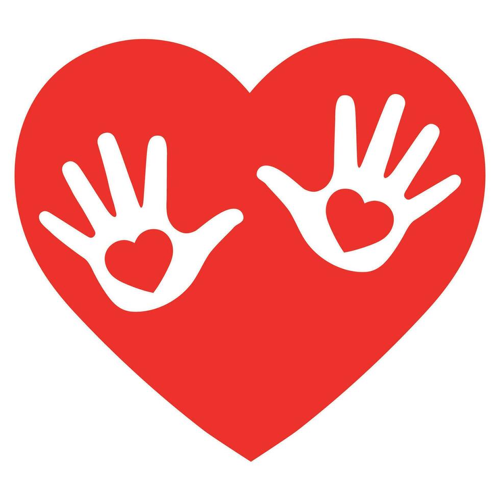 Love and Heart Care icon. vector