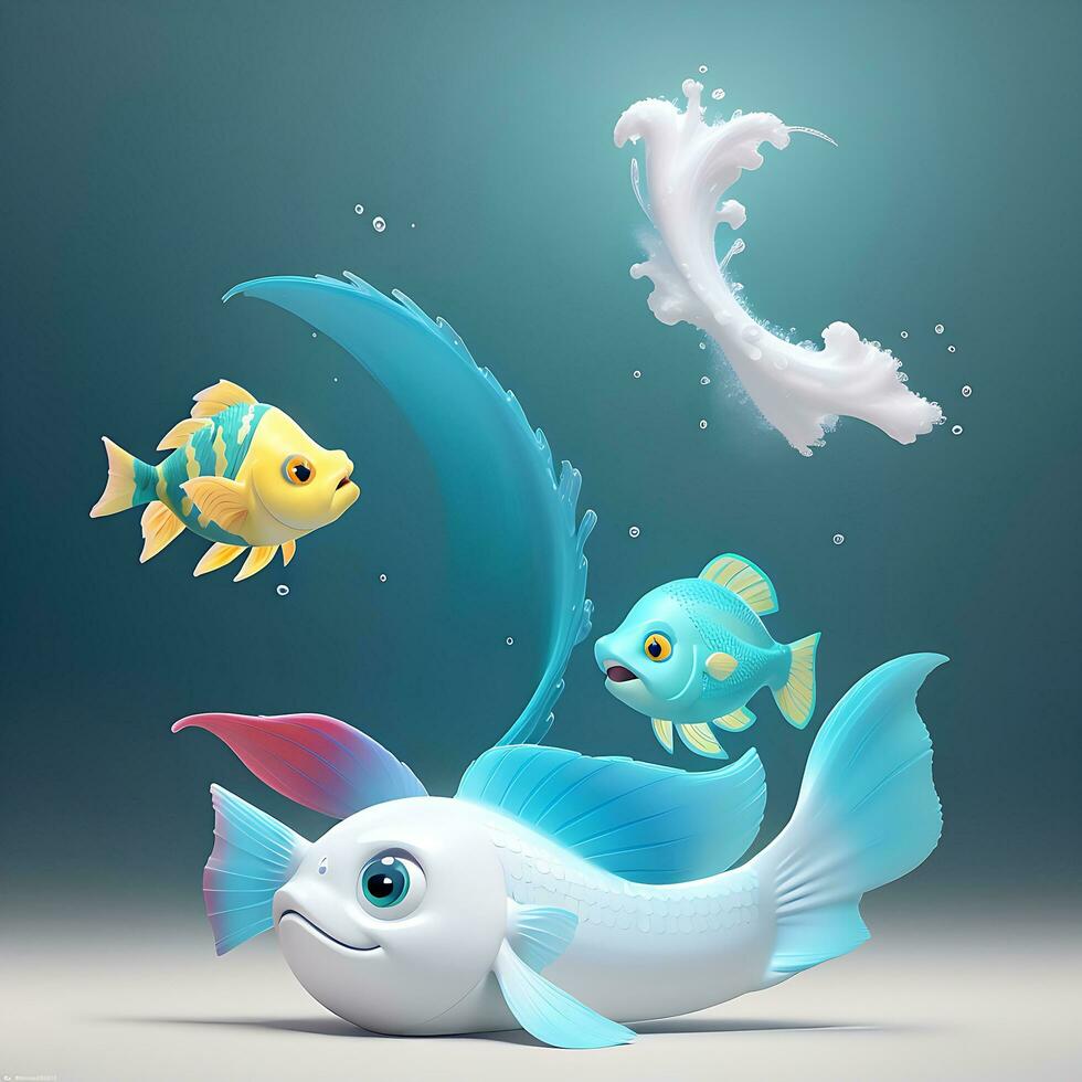 Multi colored fish swimming in the ocean the universe photo