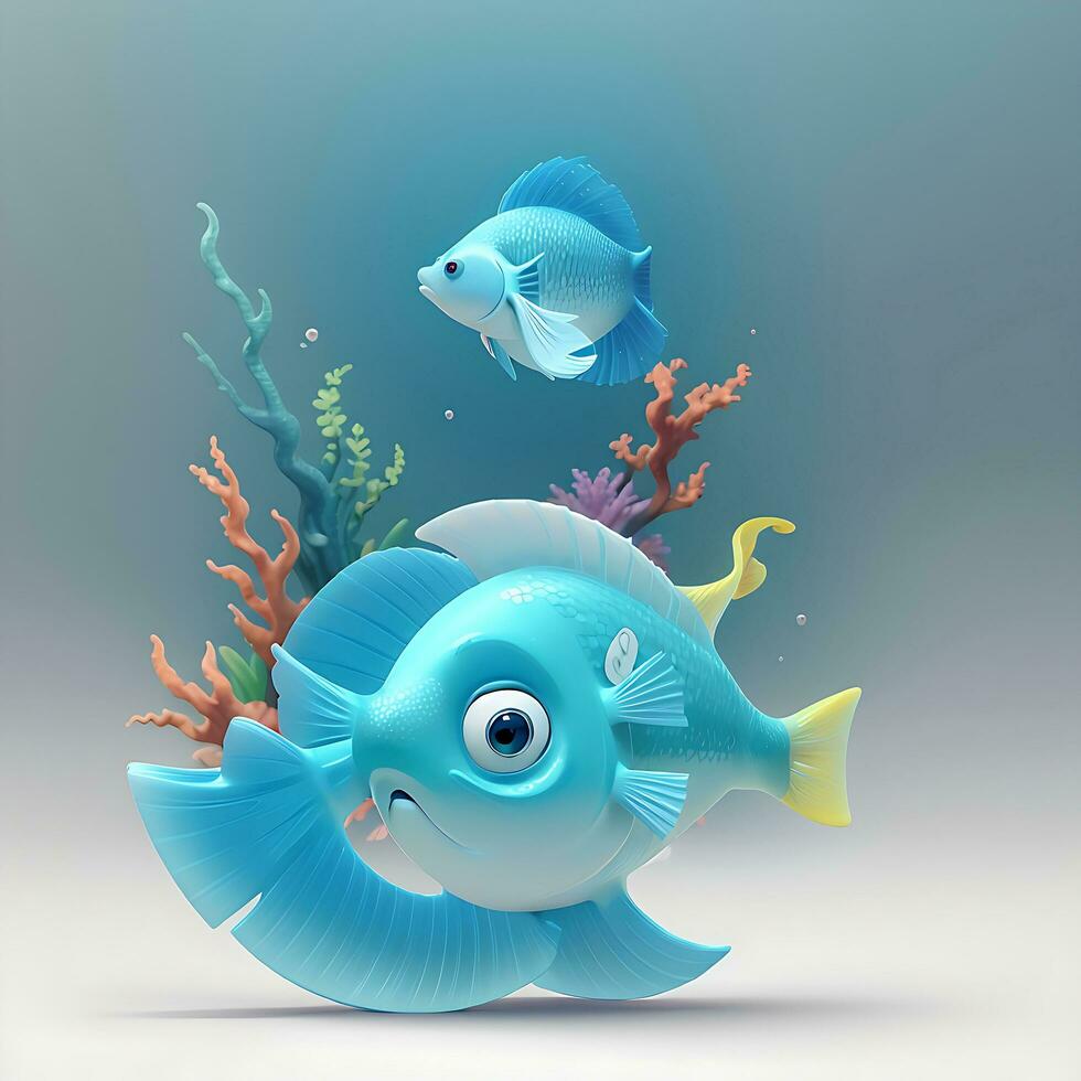 Multi colored fish swimming in the ocean the universe photo