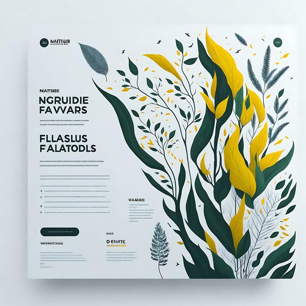 Nature,Business,flyer template Ai photo