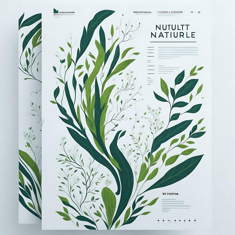 Nature,Business,flyer template Ai photo