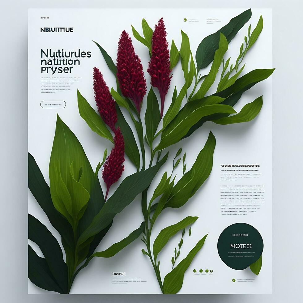 Nature,Business,flyer template Ai photo