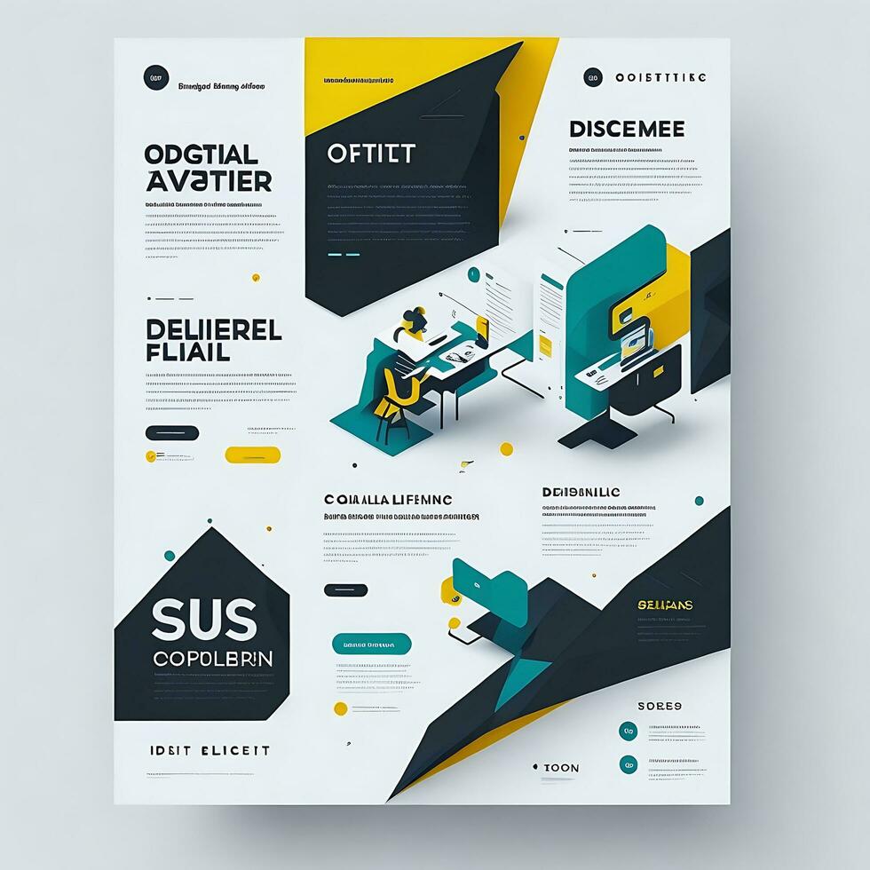 Nature,Business,flyer template Ai photo