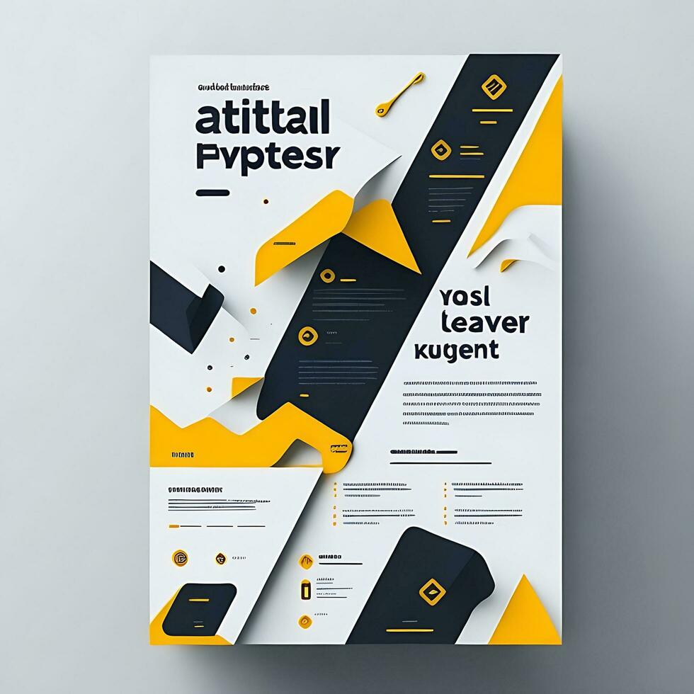 Nature,Business,flyer template Ai photo