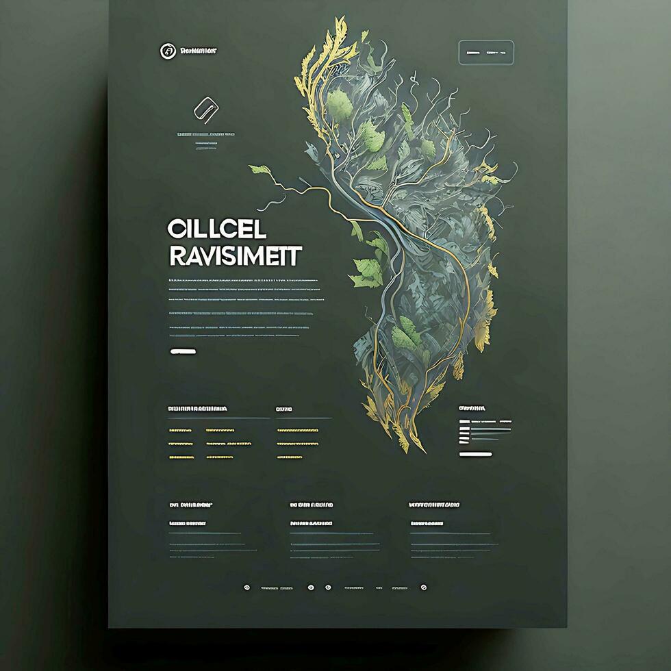 Nature,Business,flyer template Ai photo