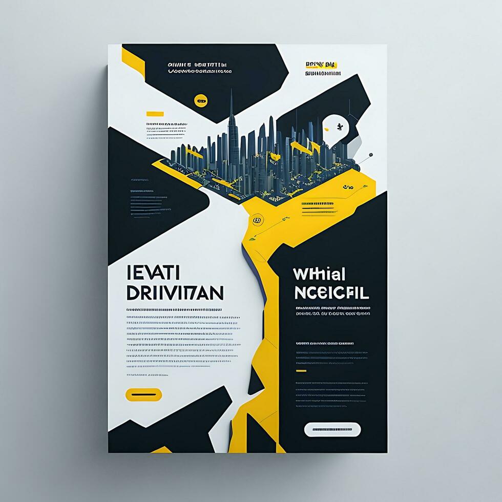 Nature,Business,flyer template Ai photo