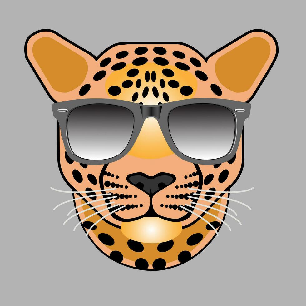 el lo más rápido animal en el mundo leopardo con el lentes vector