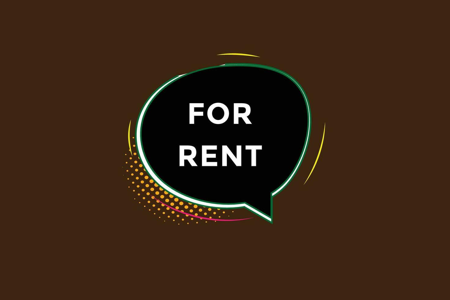 new for rent, level, sign, speech, bubble  banner, vector