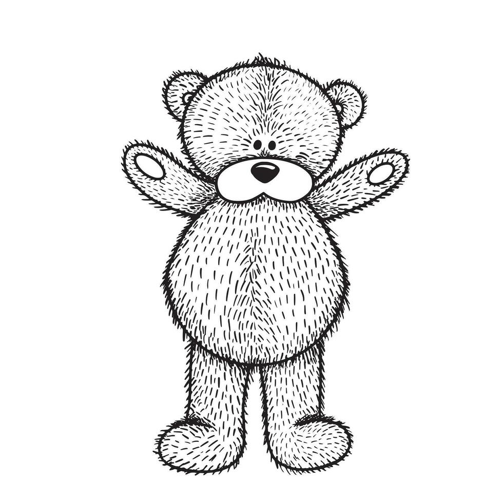 Teddy bear toy vector