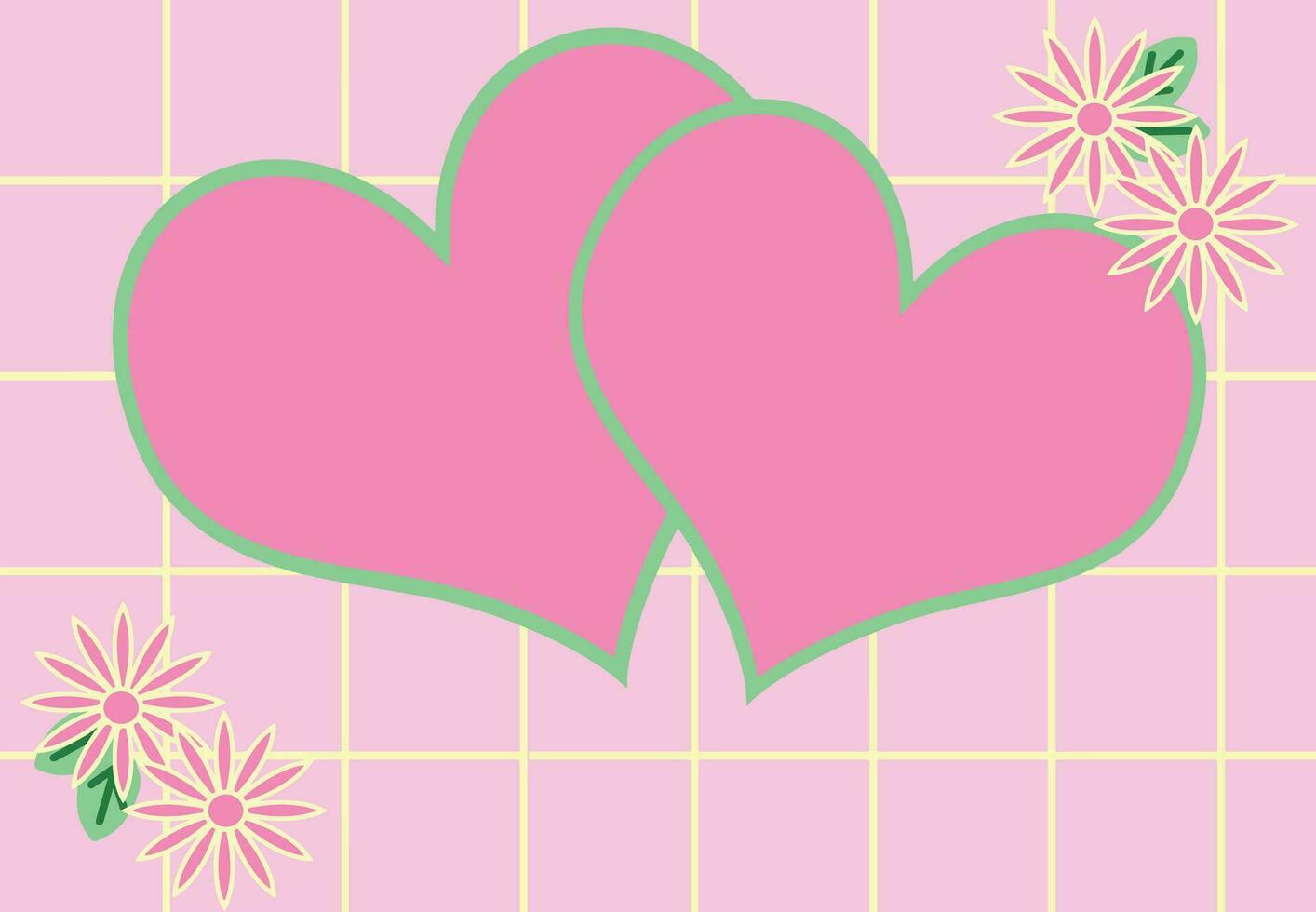 Pink color hearts shape for background vector