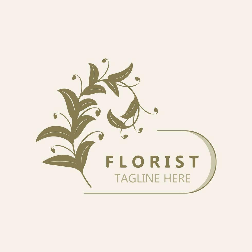 florista logo hermosa floral hoja y flor vector arte, icono gráfico decoración negocio Boda modelo