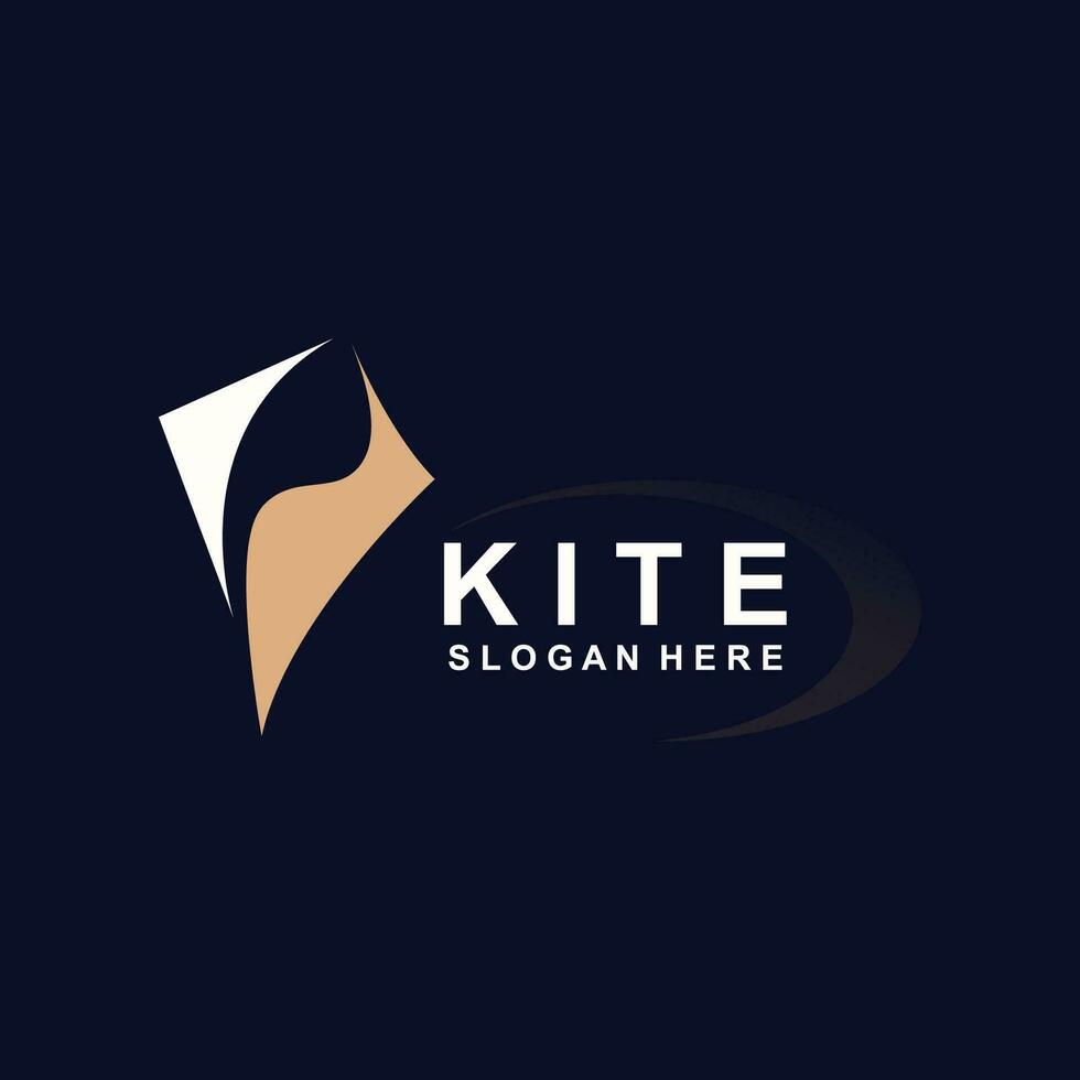 Kite Logo Design. paper kite handrawn style and creative. minimalist, and luxury logo vector