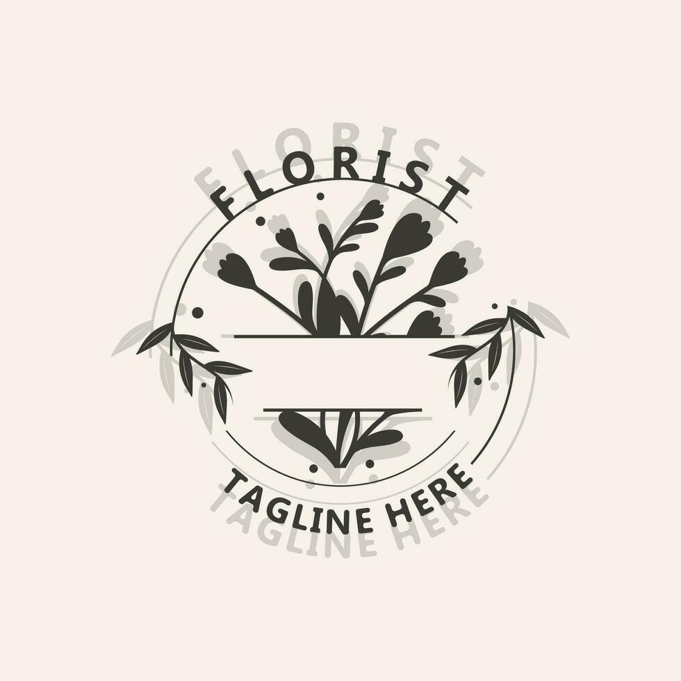 florista logo hermosa floral hoja y flor vector arte, icono gráfico decoración negocio Boda modelo