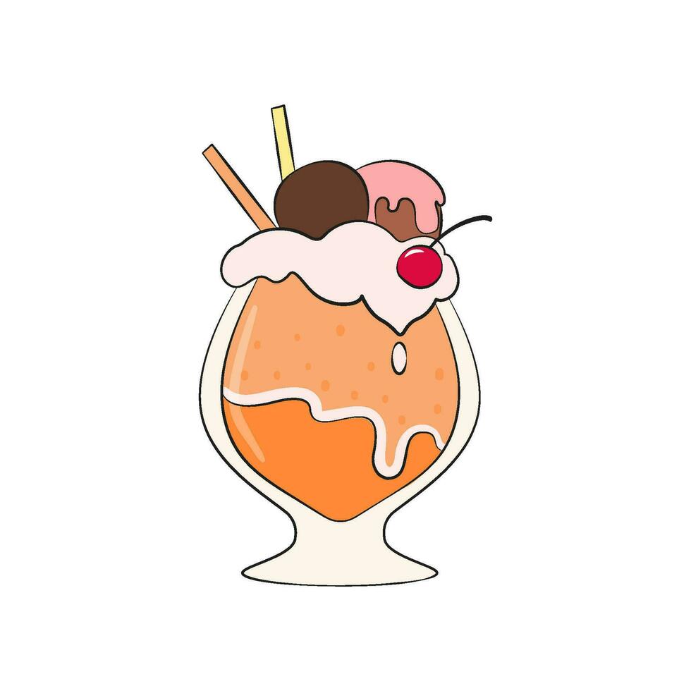 Milkshake vector illustration. Cartoon isolated glass cup with milk drink