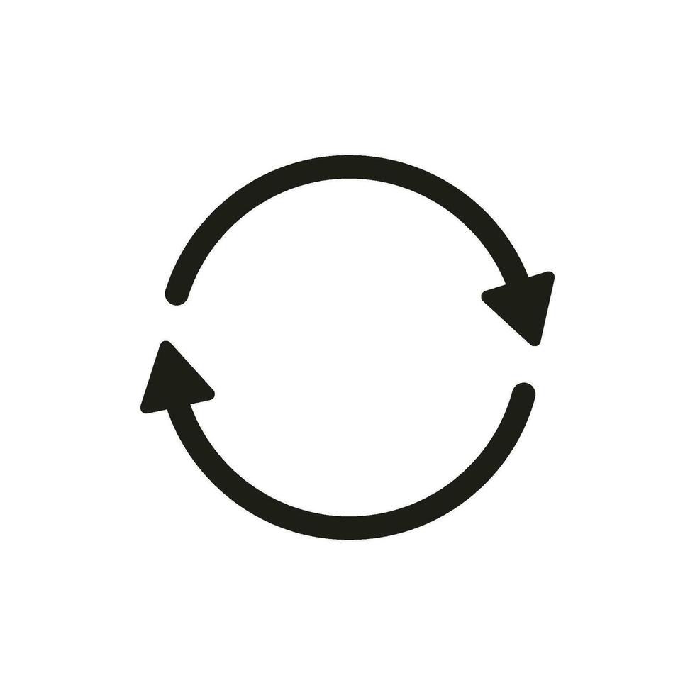 Circle arrow vector icon. Recycling icon. Circular vector arrow