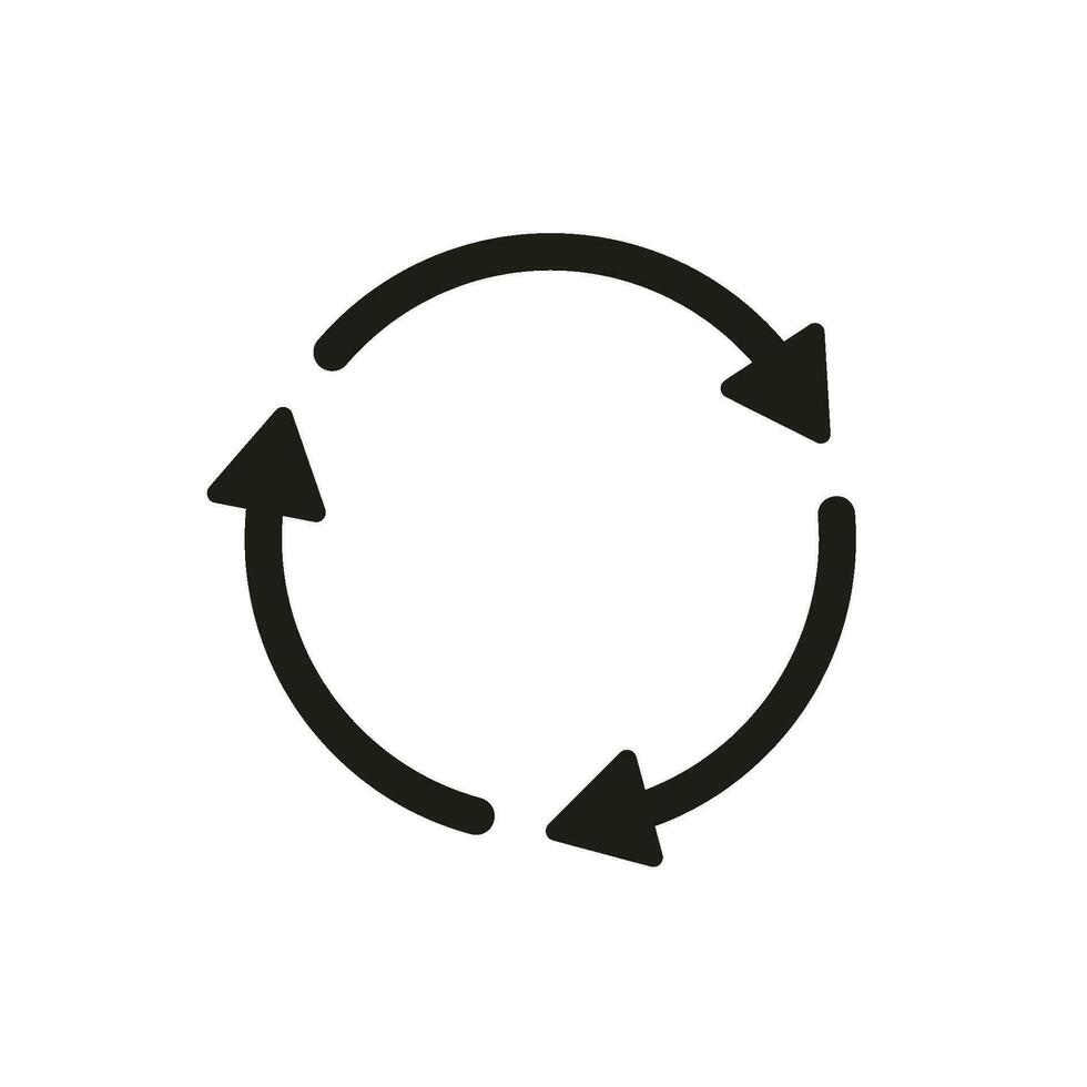 Circle arrow vector icon. Recycling icon. Circular vector arrow