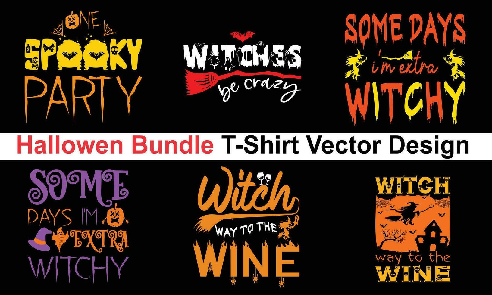 Halloween vector Bundle Halloween Witch eps bundle Witch vector Ghost bundle Halloween Party bundle Shirt eps bundle vector design