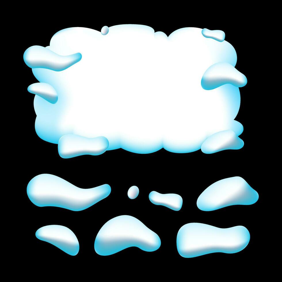 cloud candy fluid object design vector