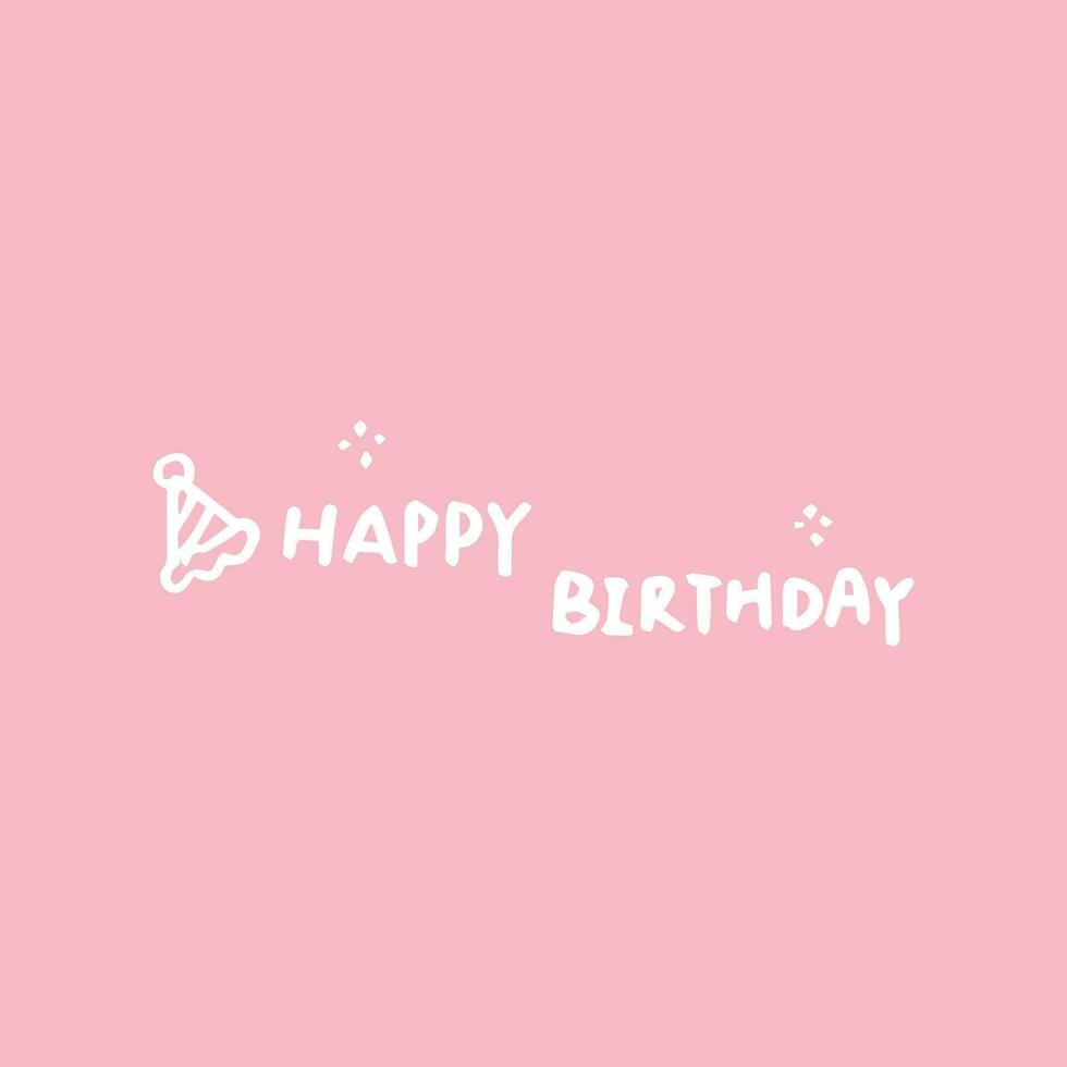 Handwritten modern brush lettering of Happy Birthday vector