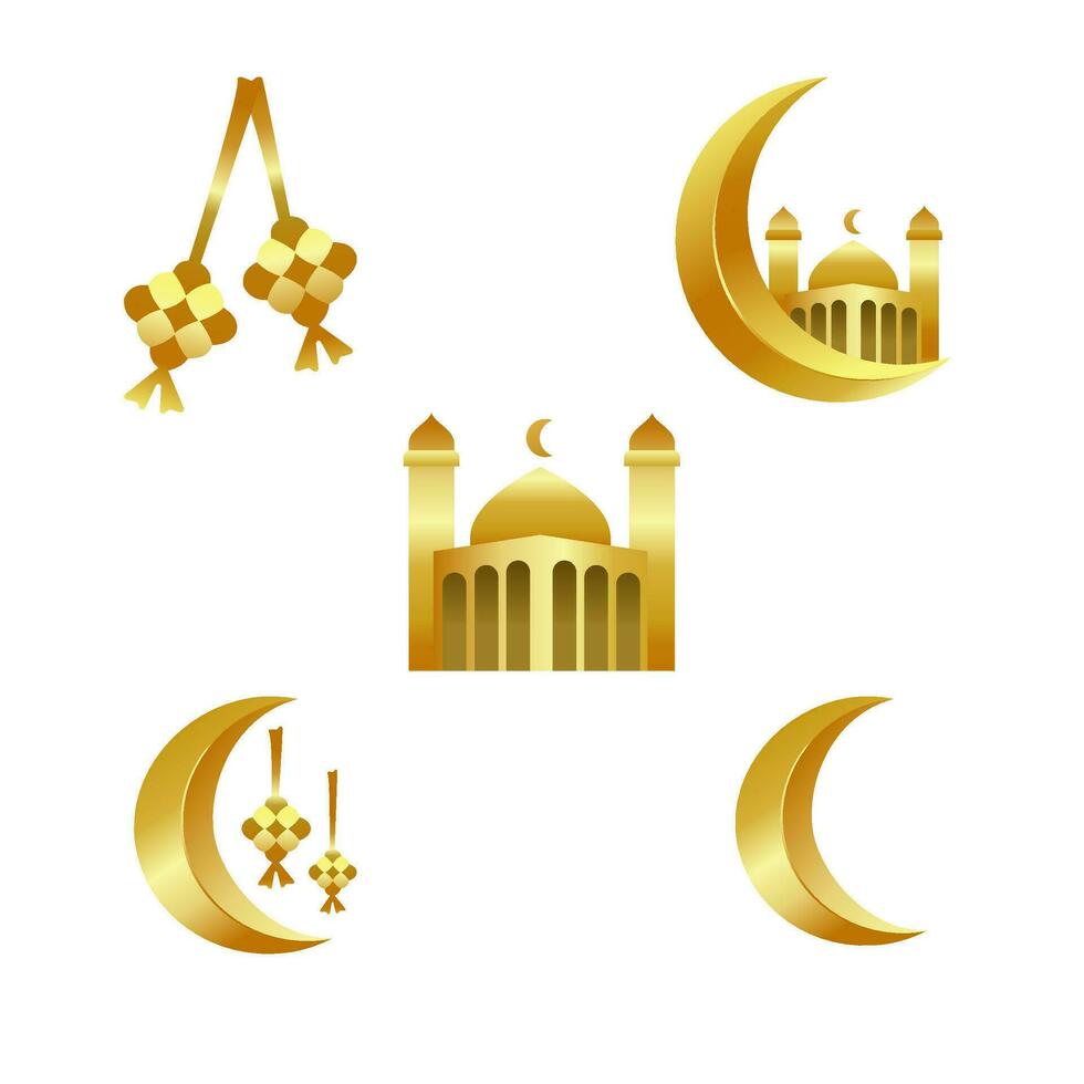 Islamic ramadan golden ornament. Vector file. Editable format.