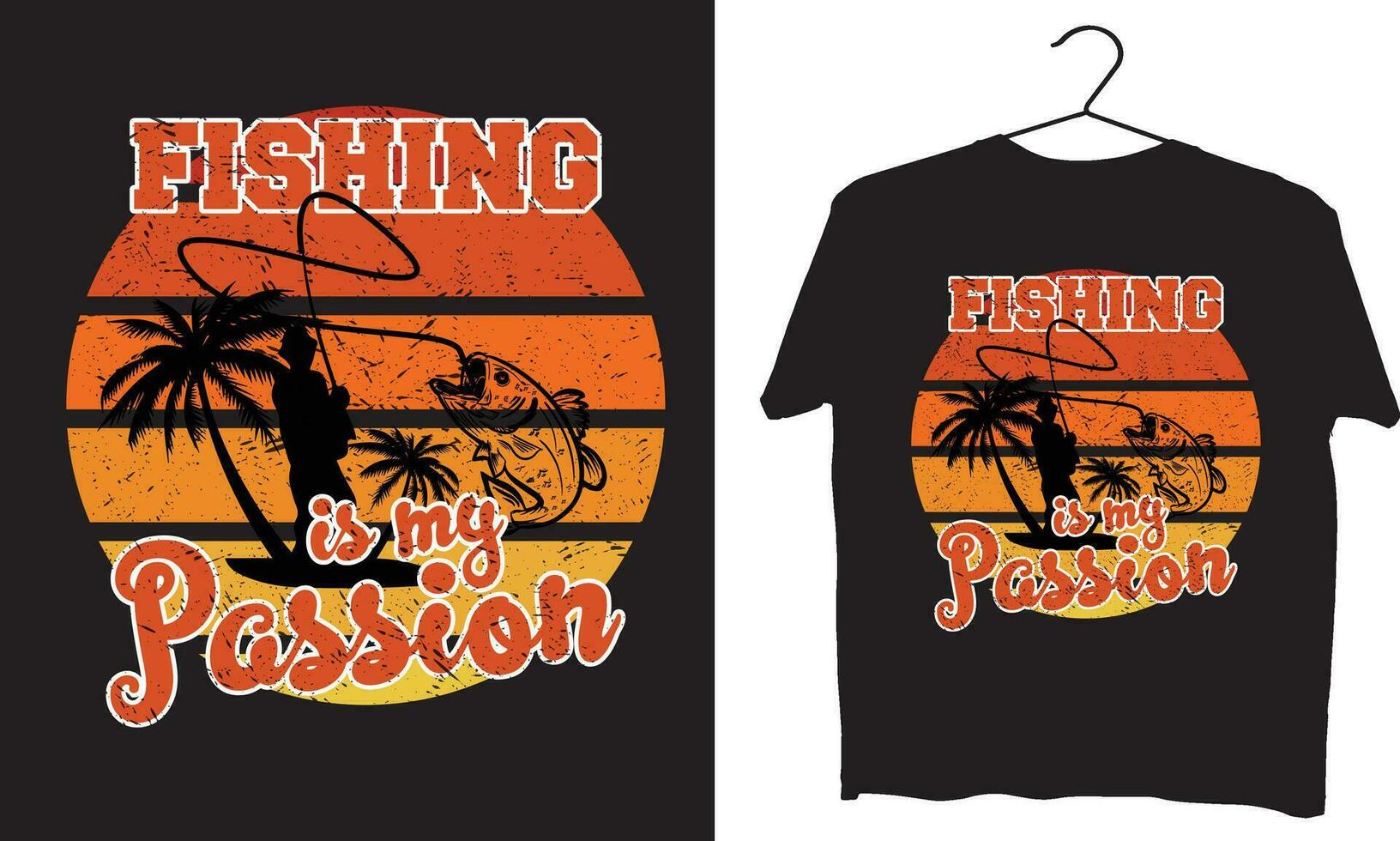 fishing is my passion vector