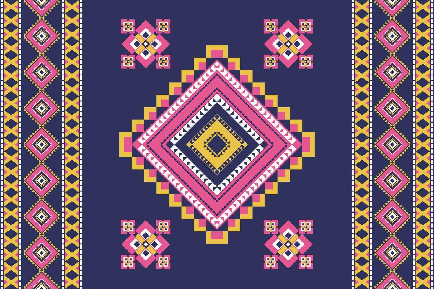 Seamless geometric ethnic asian oriental and tradition pattern design for texture and background. Silk and fabric pattern decoration for carpet, Thai clothing, wrapping and wallpaper vector