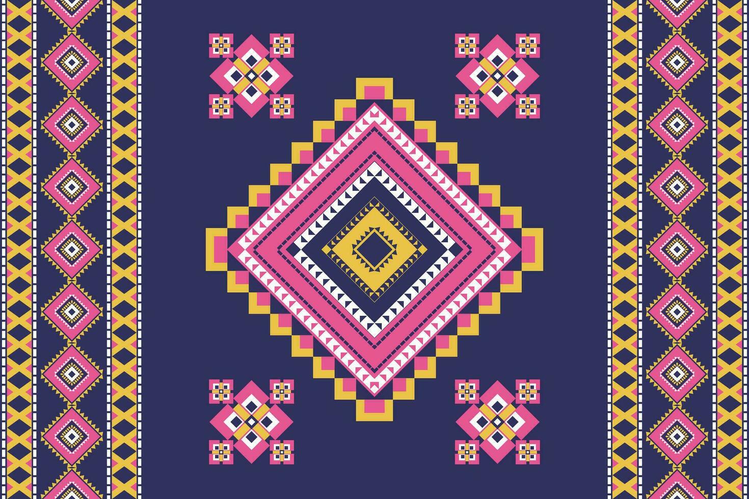 Seamless geometric ethnic asian oriental and tradition pattern design for texture and background. Silk and fabric pattern decoration for carpet, Thai clothing, wrapping and wallpaper vector