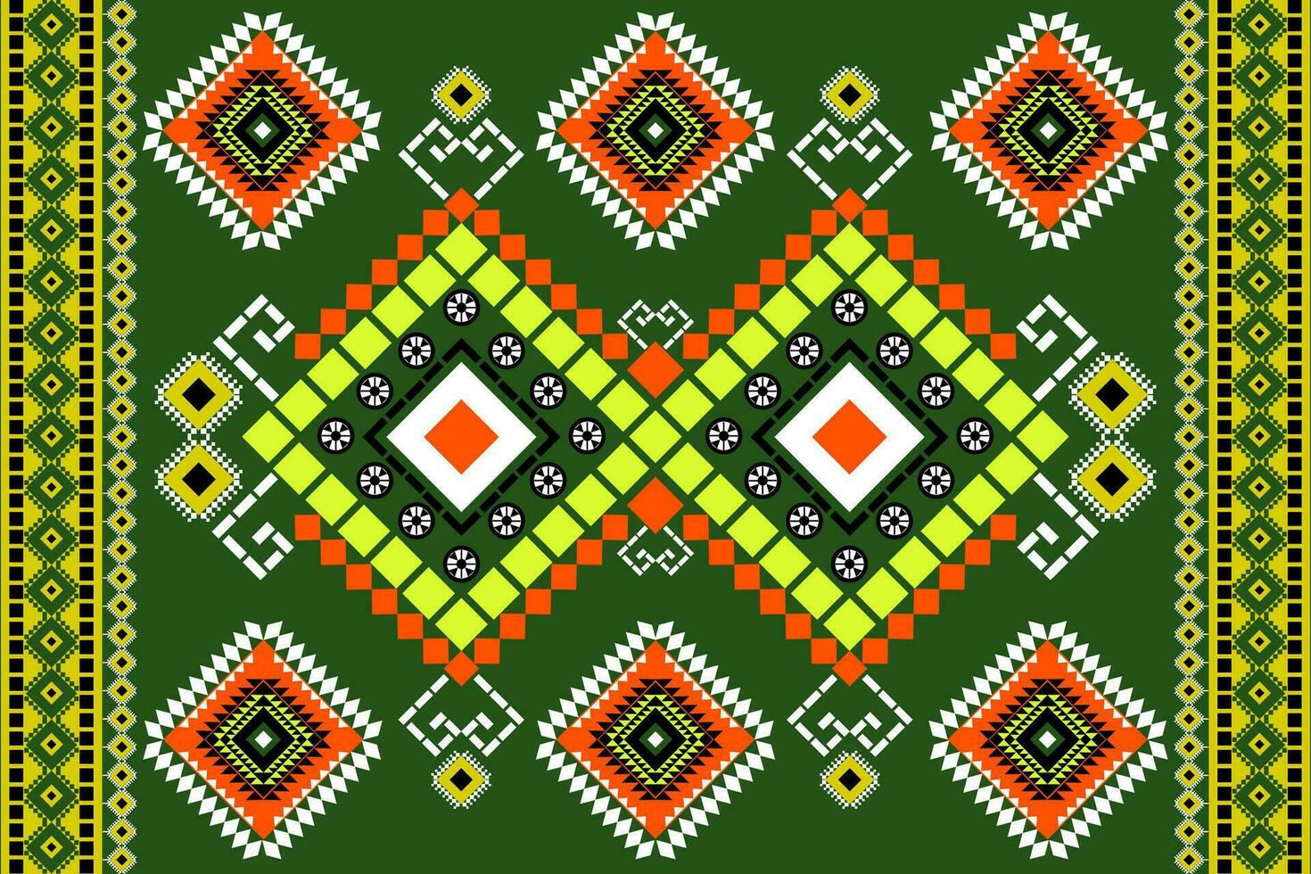 Seamless geometric ethnic asian oriental and tradition pattern design for texture and background. Silk and fabric pattern decoration for carpet, Thai clothing, wrapping and wallpaper vector