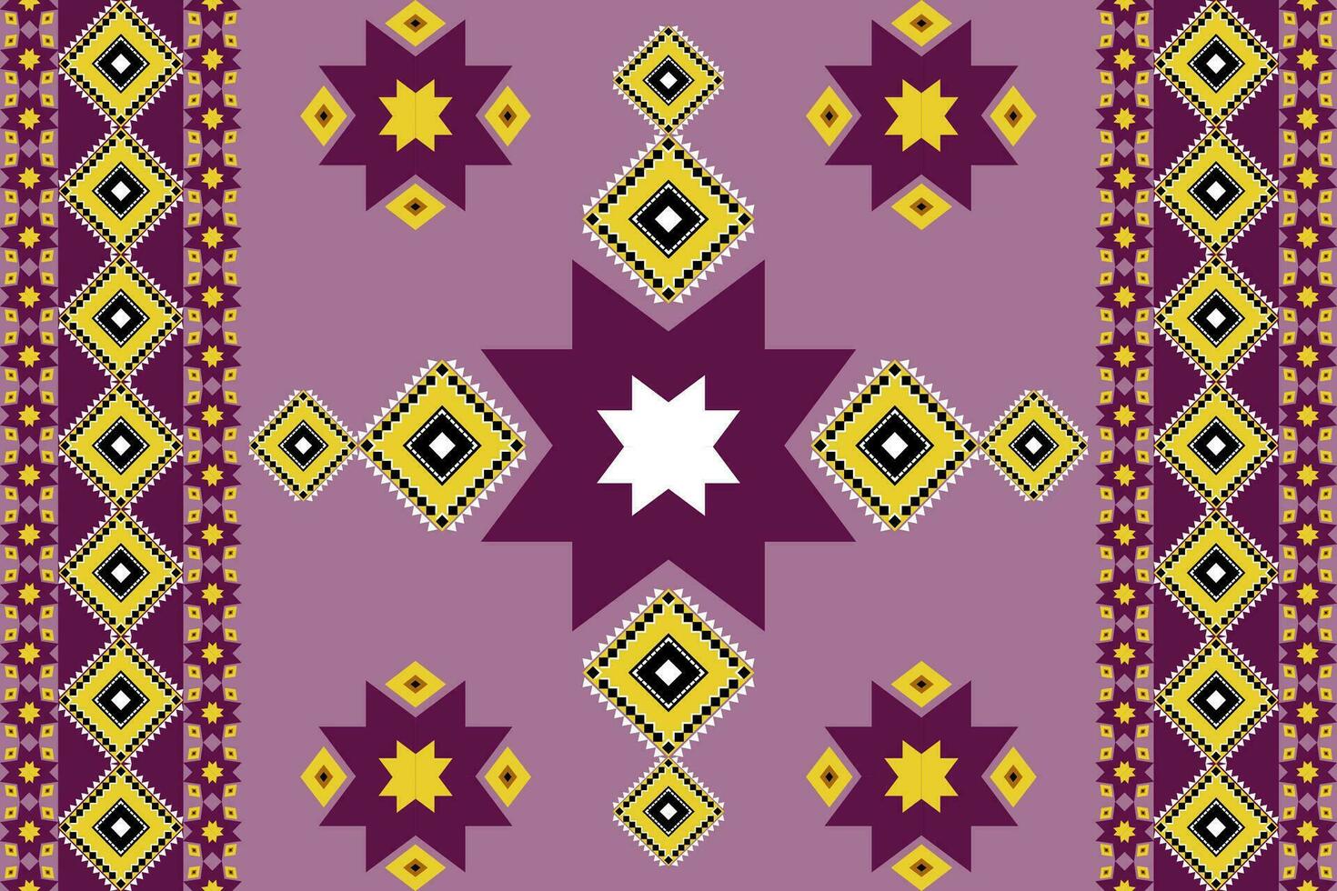 Seamless geometric ethnic asian oriental and tradition pattern design for texture and background. Silk and fabric pattern decoration for carpet, Thai clothing, wrapping and wallpaper vector