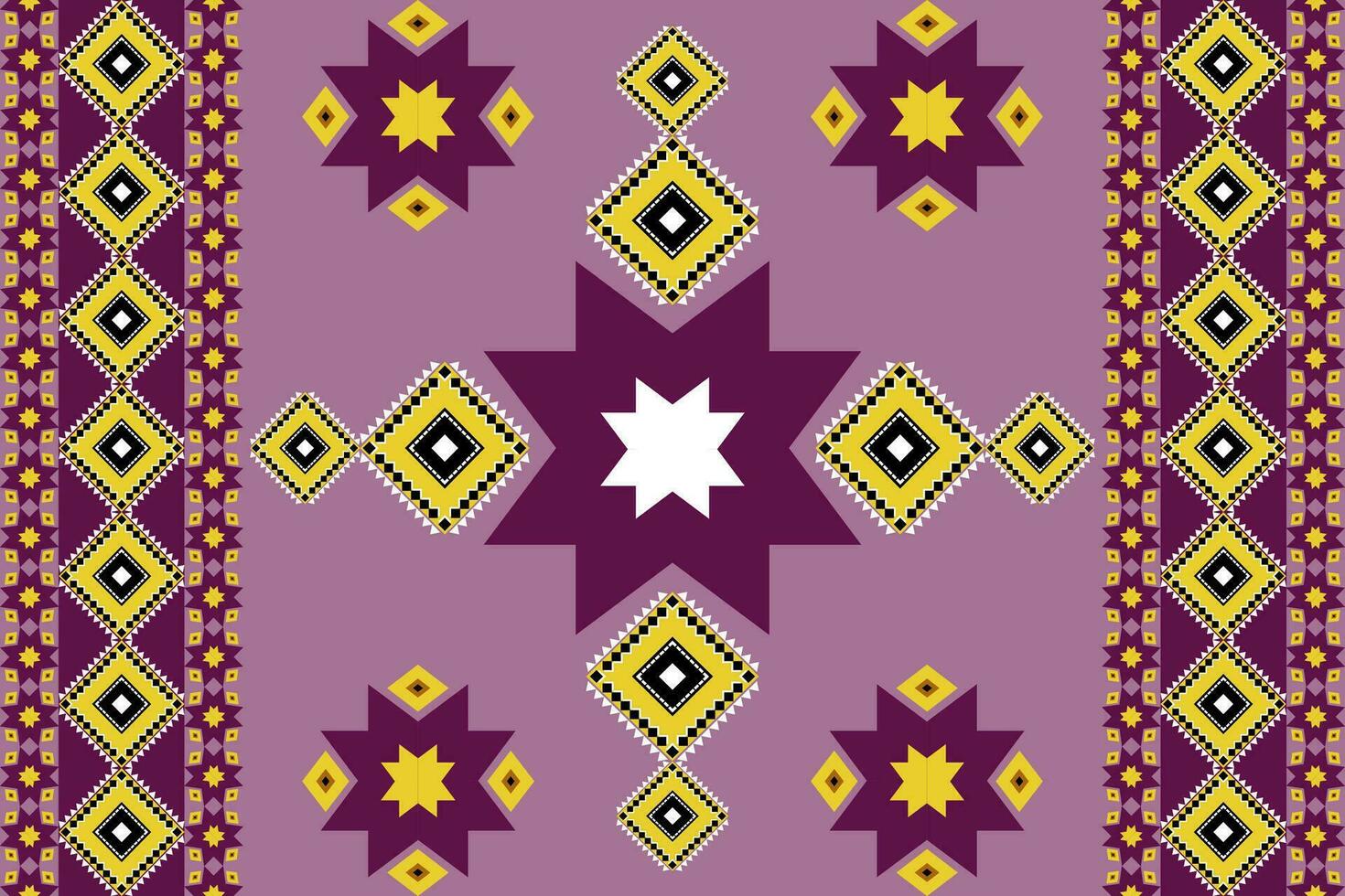 Seamless geometric ethnic asian oriental and tradition pattern design for texture and background. Silk and fabric pattern decoration for carpet, Thai clothing, wrapping and wallpaper vector