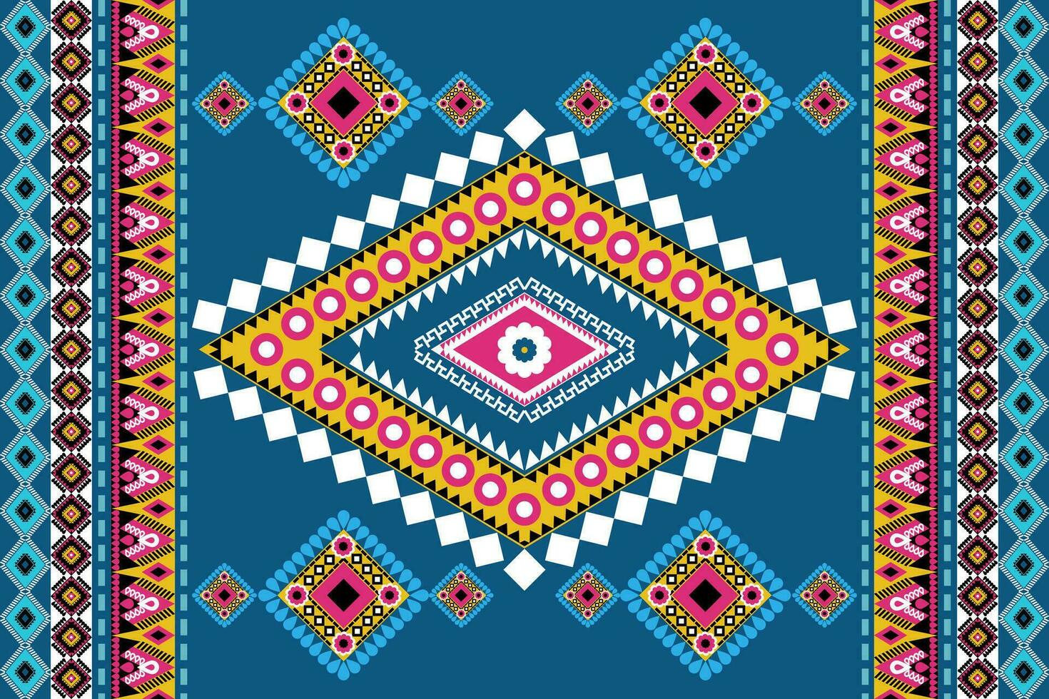 Seamless geometric ethnic asian oriental and tradition pattern design for texture and background. Silk and fabric pattern decoration for carpet, Thai clothing, wrapping and wallpaper vector