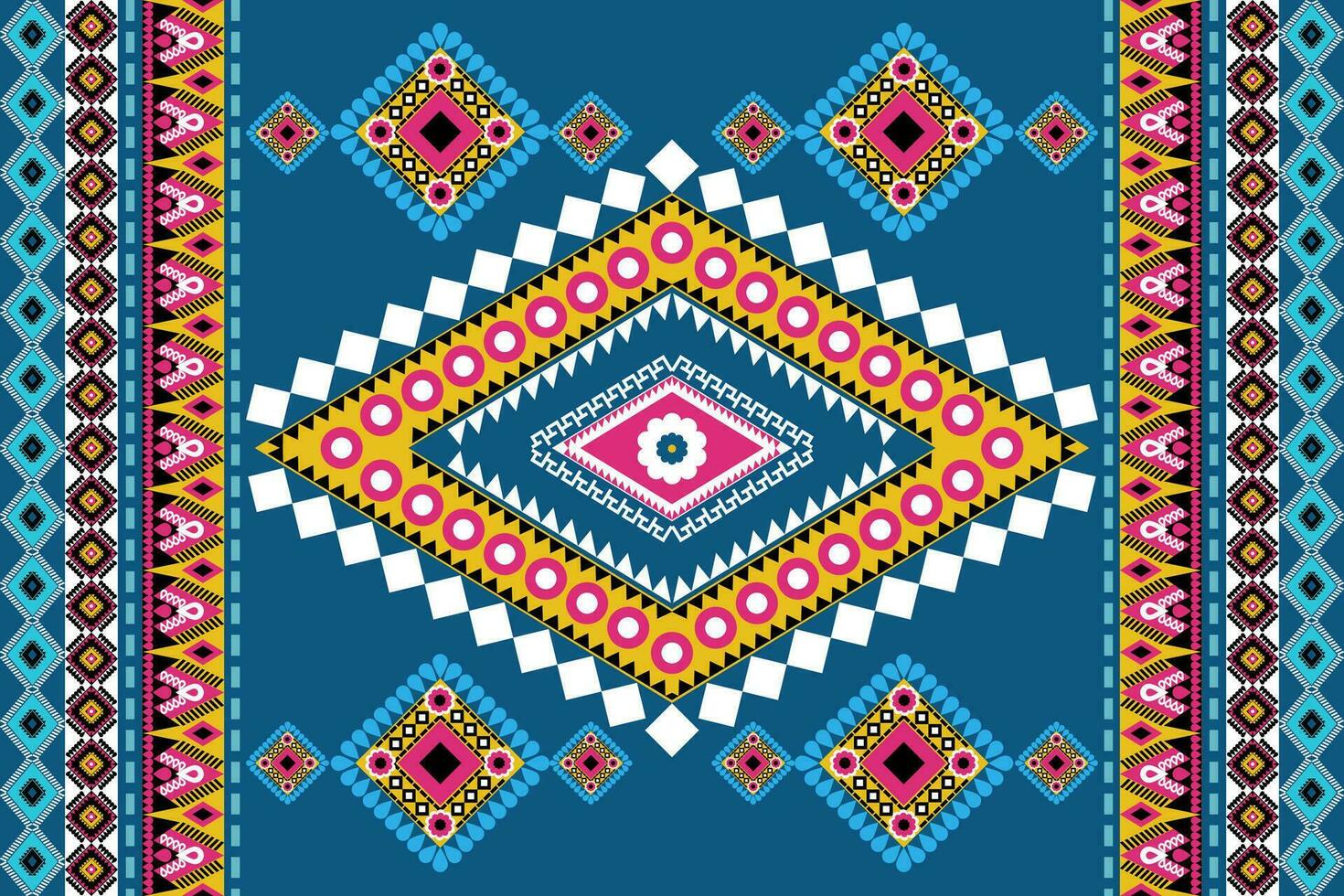 Seamless geometric ethnic asian oriental and tradition pattern design for texture and background. Silk and fabric pattern decoration for carpet, Thai clothing, wrapping and wallpaper vector