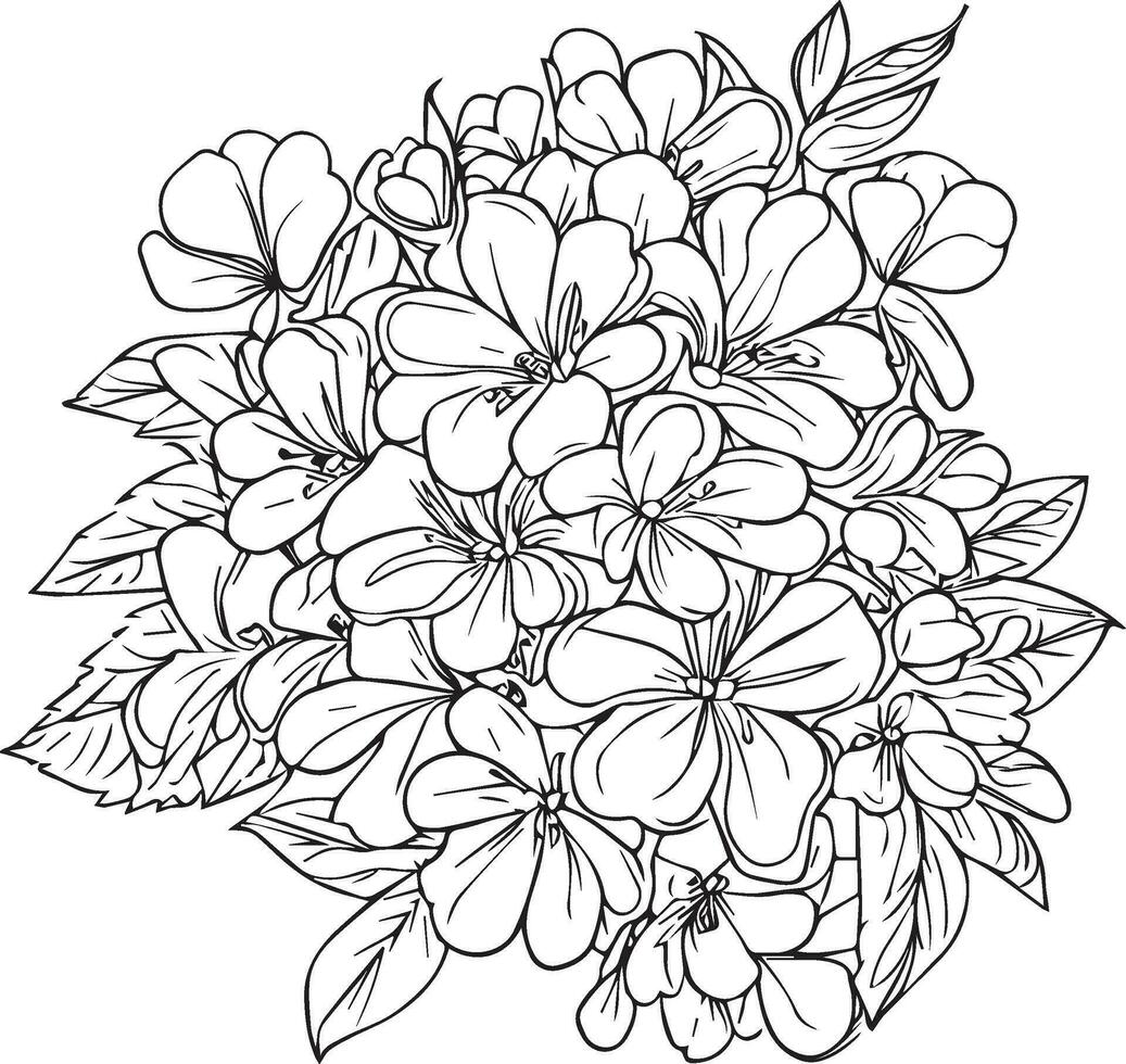 conjunto de un decorativo estilizado prímula flor aislado en blanco antecedentes. muy detallado vector ilustración, garabatear y zentangle estilo, tatuaje diseño florecer primavera, primavera línea dibujo,