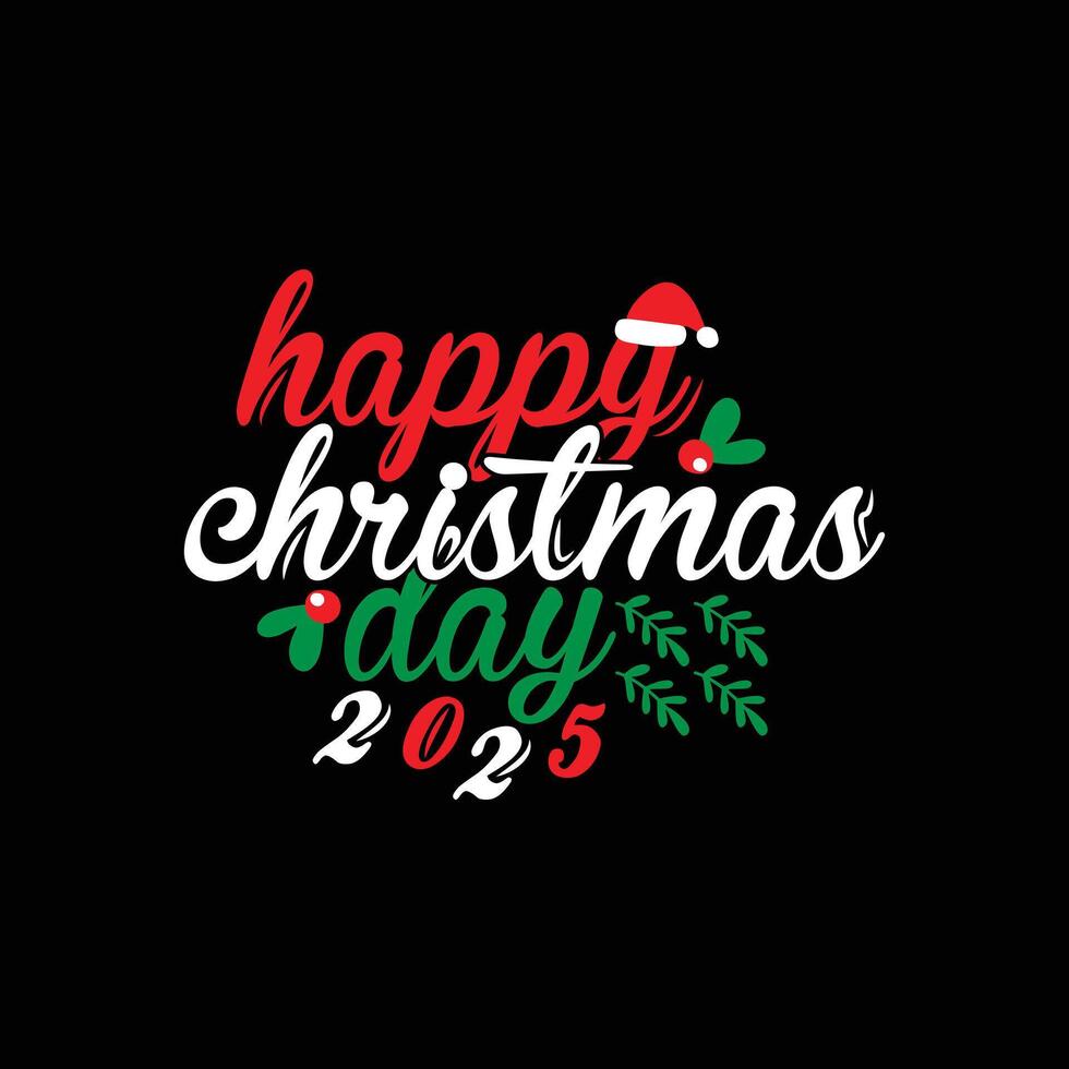 happy christmas day vector design