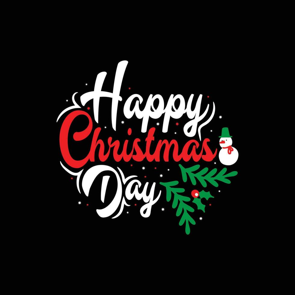 happy christmas day vector design