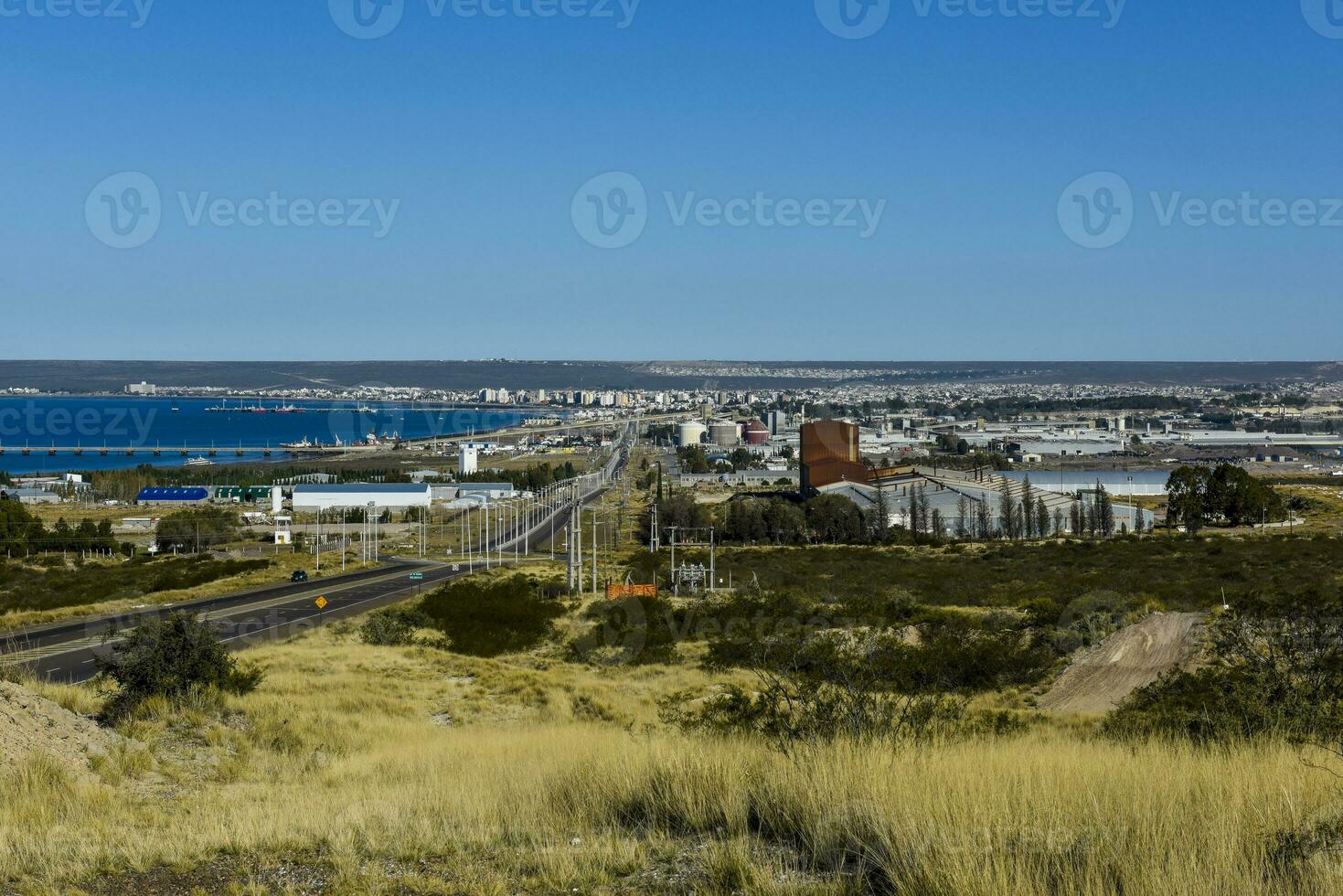 Puerto Madryn City, entrance portal to the Peninsula Valdes natural reserve, World Heritage Site, Patagonia, Argentina. photo