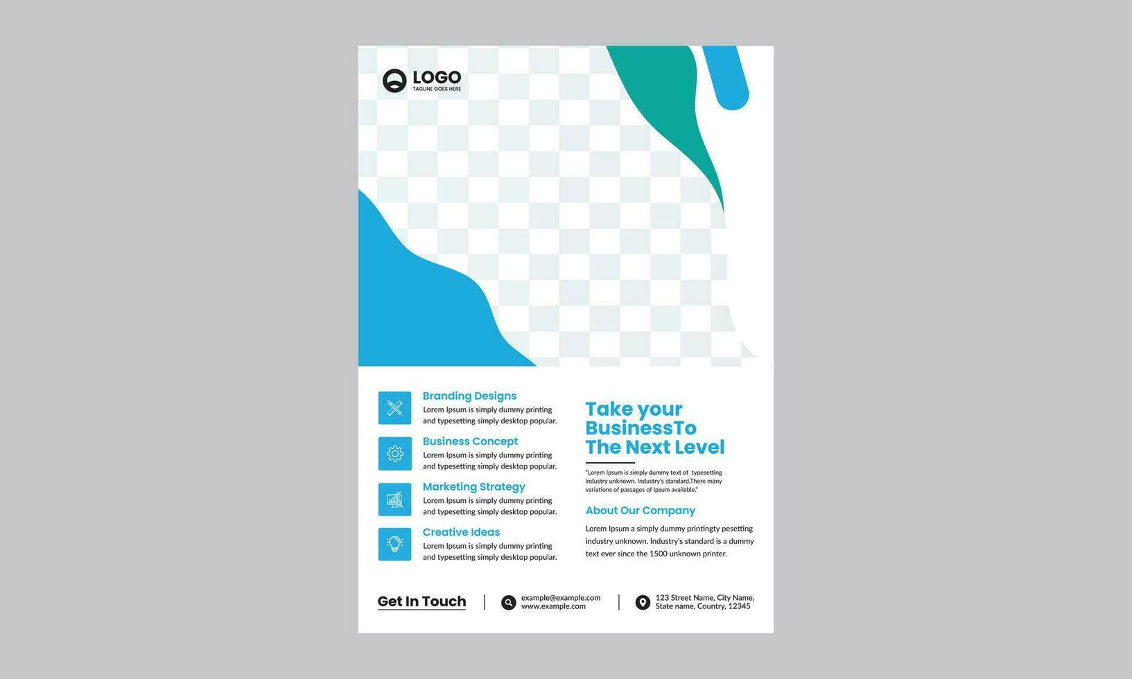 Brochure design, cover modern layout, annual report, poster, flyer in A4 vector