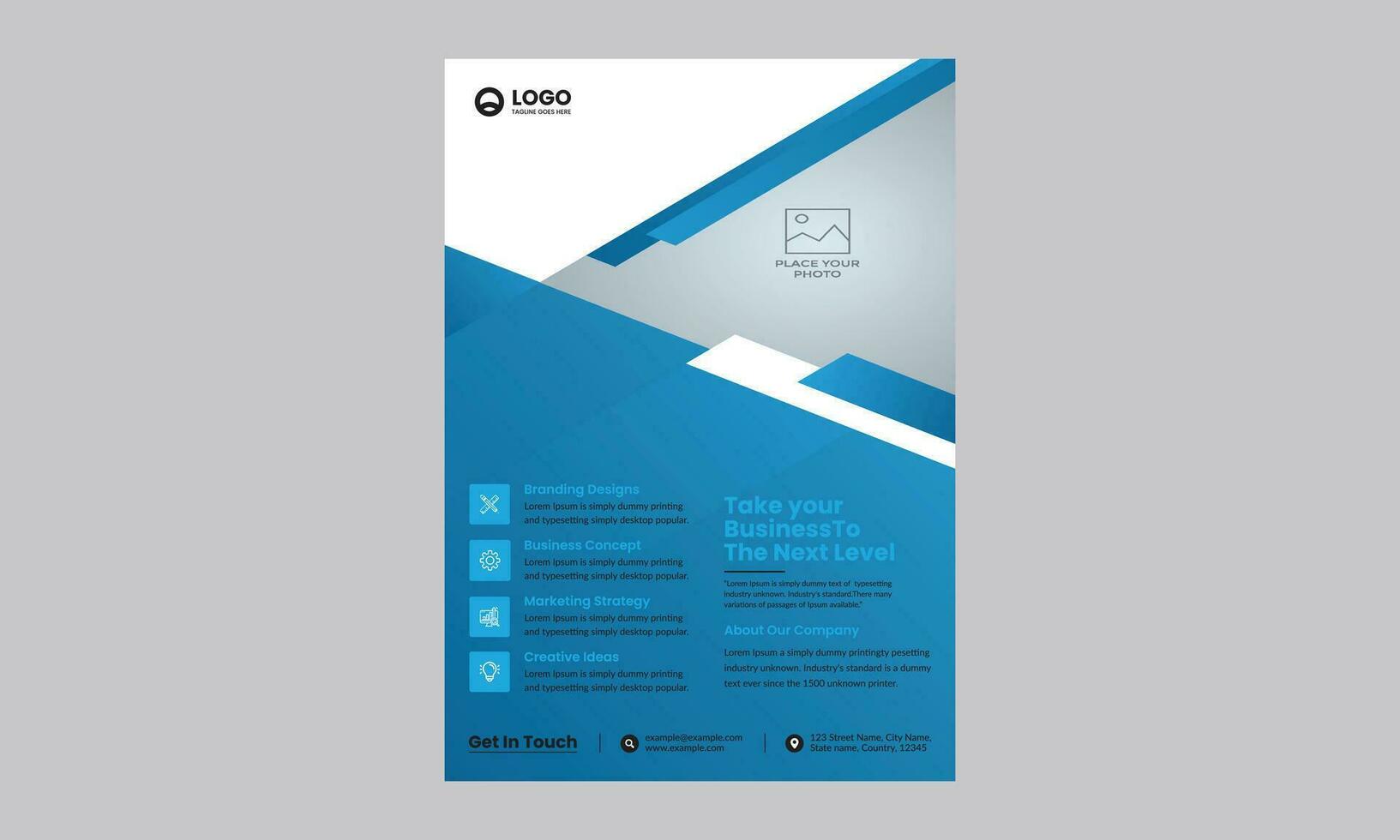 Brochure design, cover modern layout, annual report, poster, flyer in A4 vector