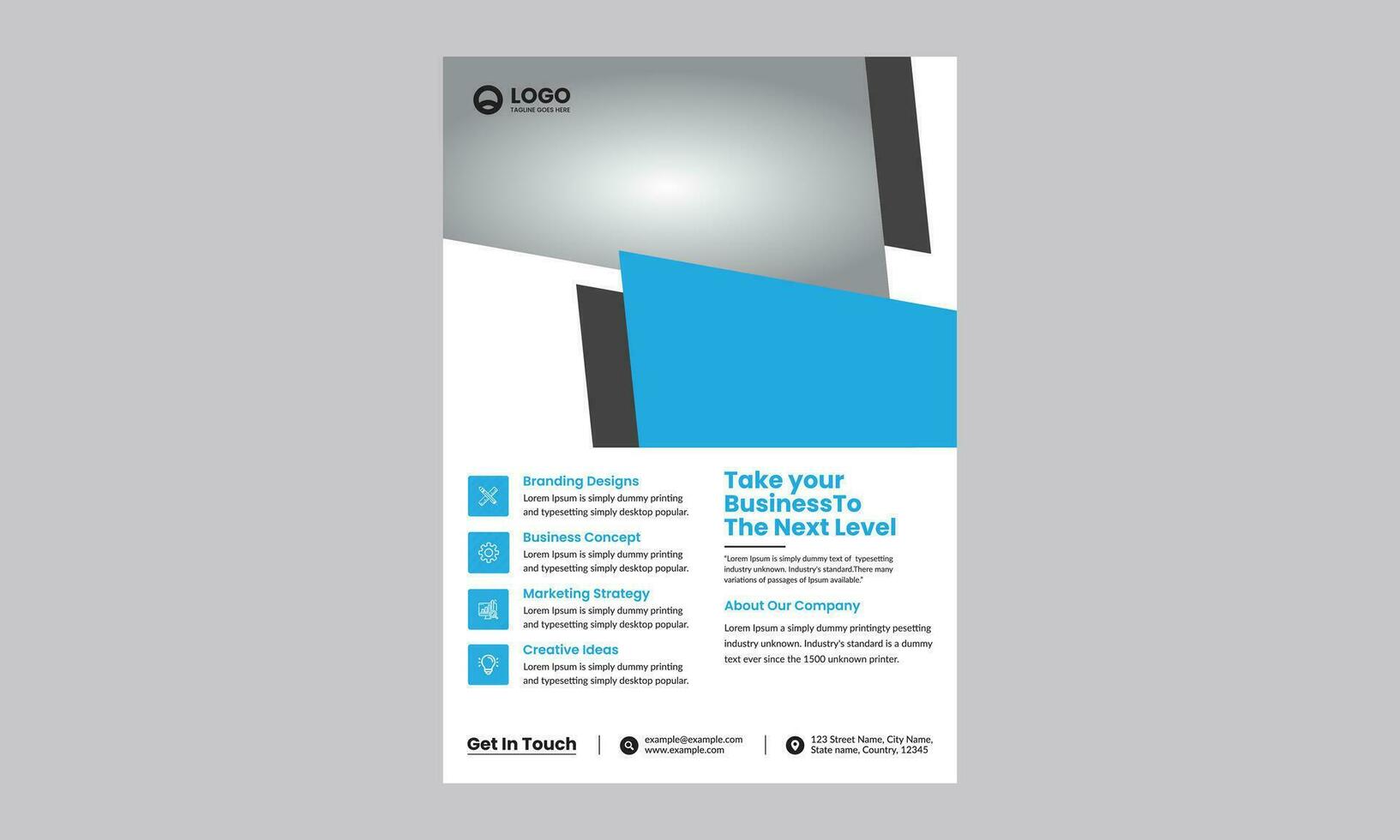 Brochure design, cover modern layout, annual report, poster, flyer in A4 vector