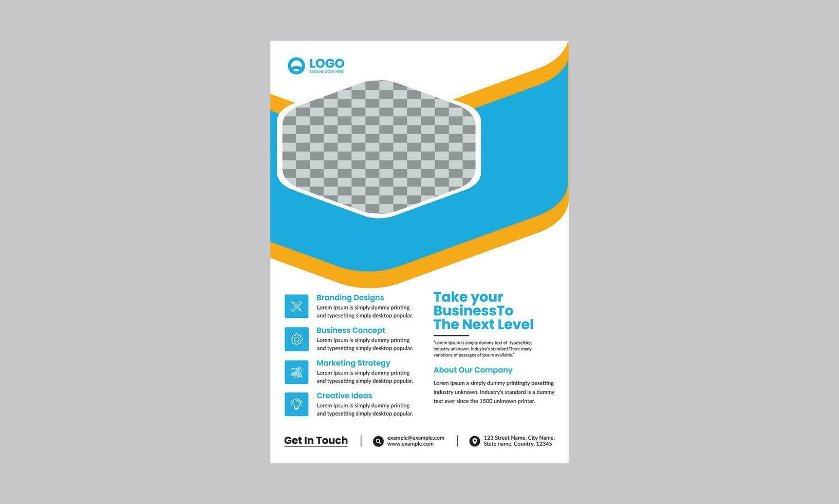 Brochure design, cover modern layout, annual report, poster, flyer in A4 vector