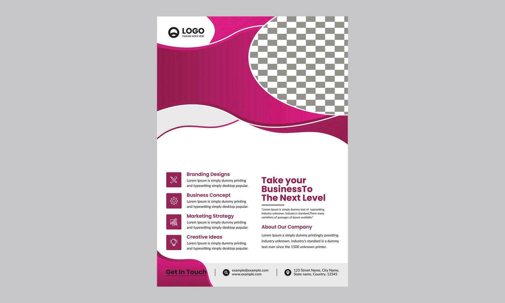 Brochure design, cover modern layout, annual report, poster, flyer in A4 vector