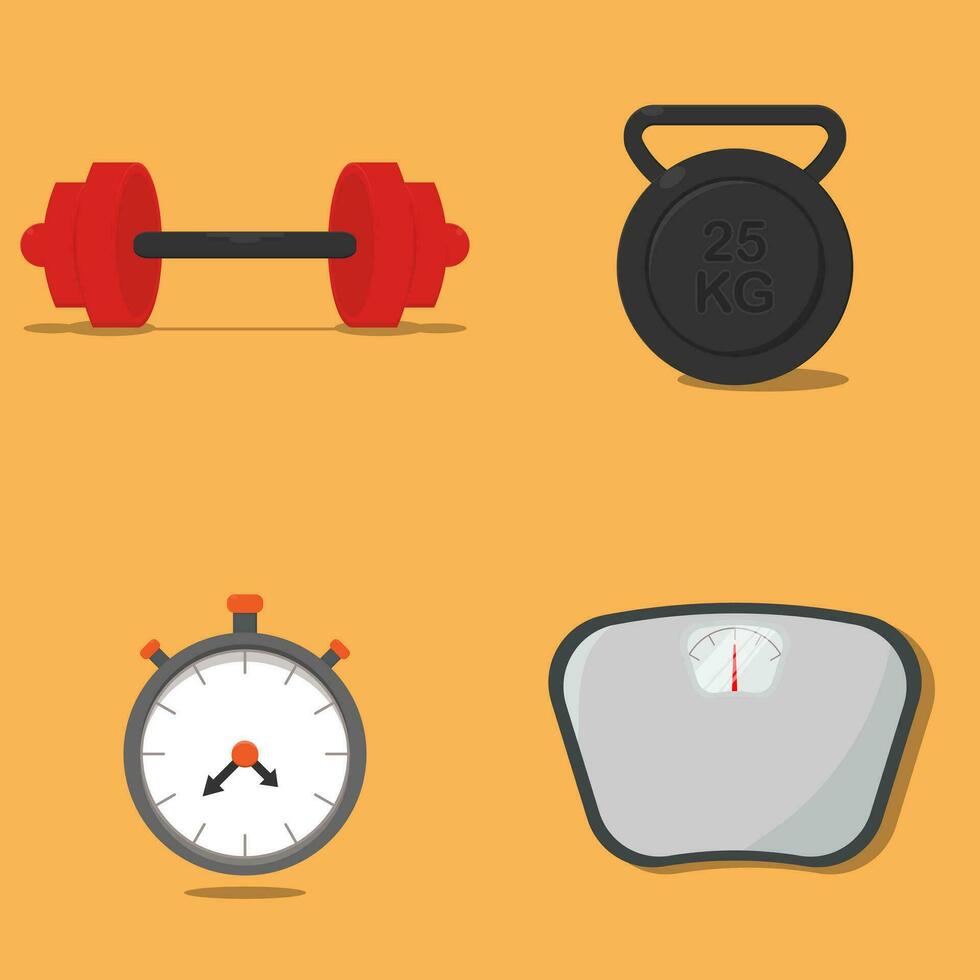 vector illustration of items that are in sports venues.